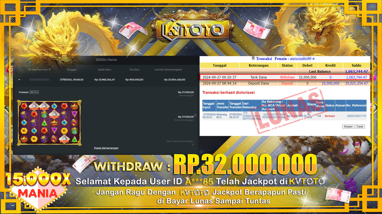 ✨ JACKPOT Di SLOT 15000X MANIA   ✨