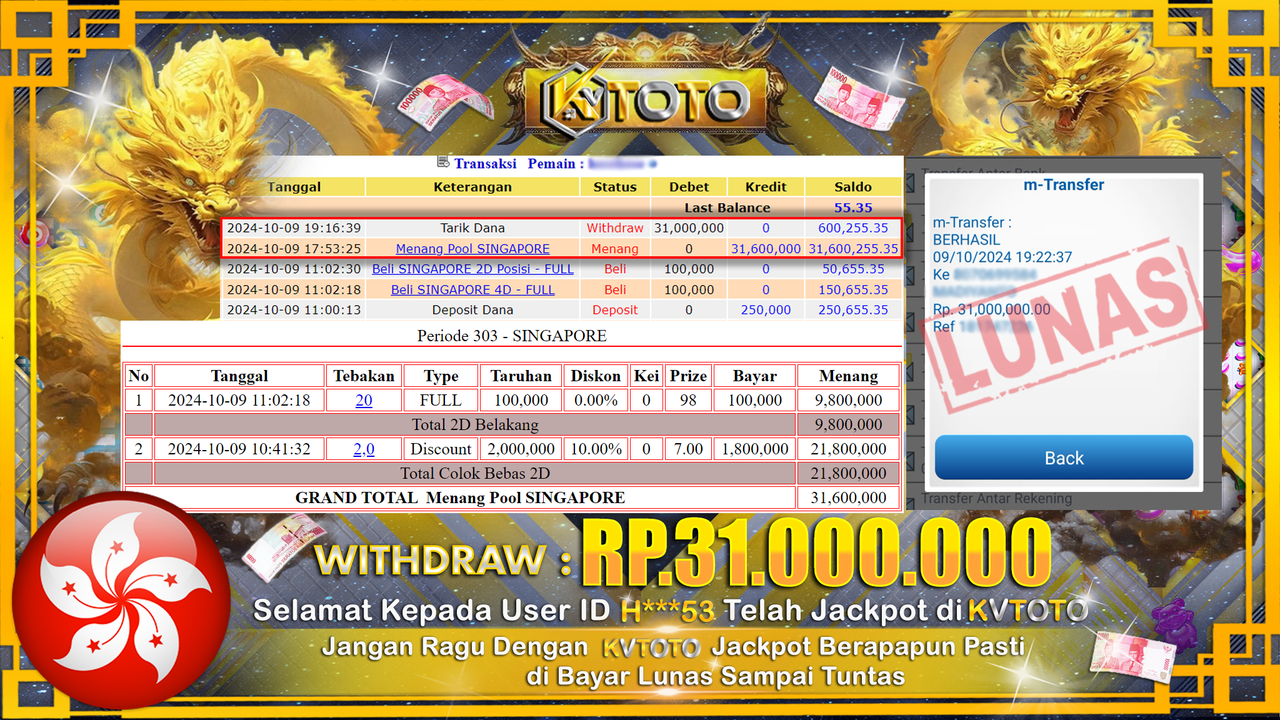 ✨ JACKPOT Di POOL SINGAPORE ✨