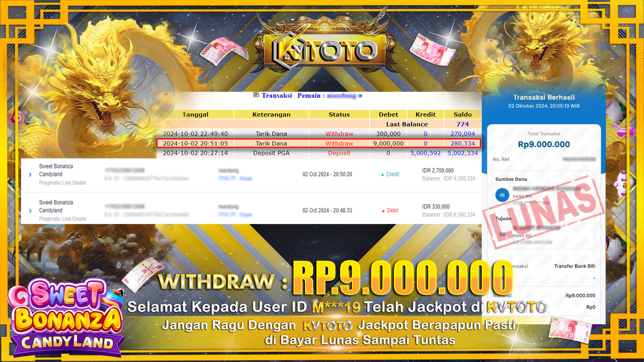 ✨ JACKPOT Di SLOT SWEET BONANZA CANDYLAND ✨