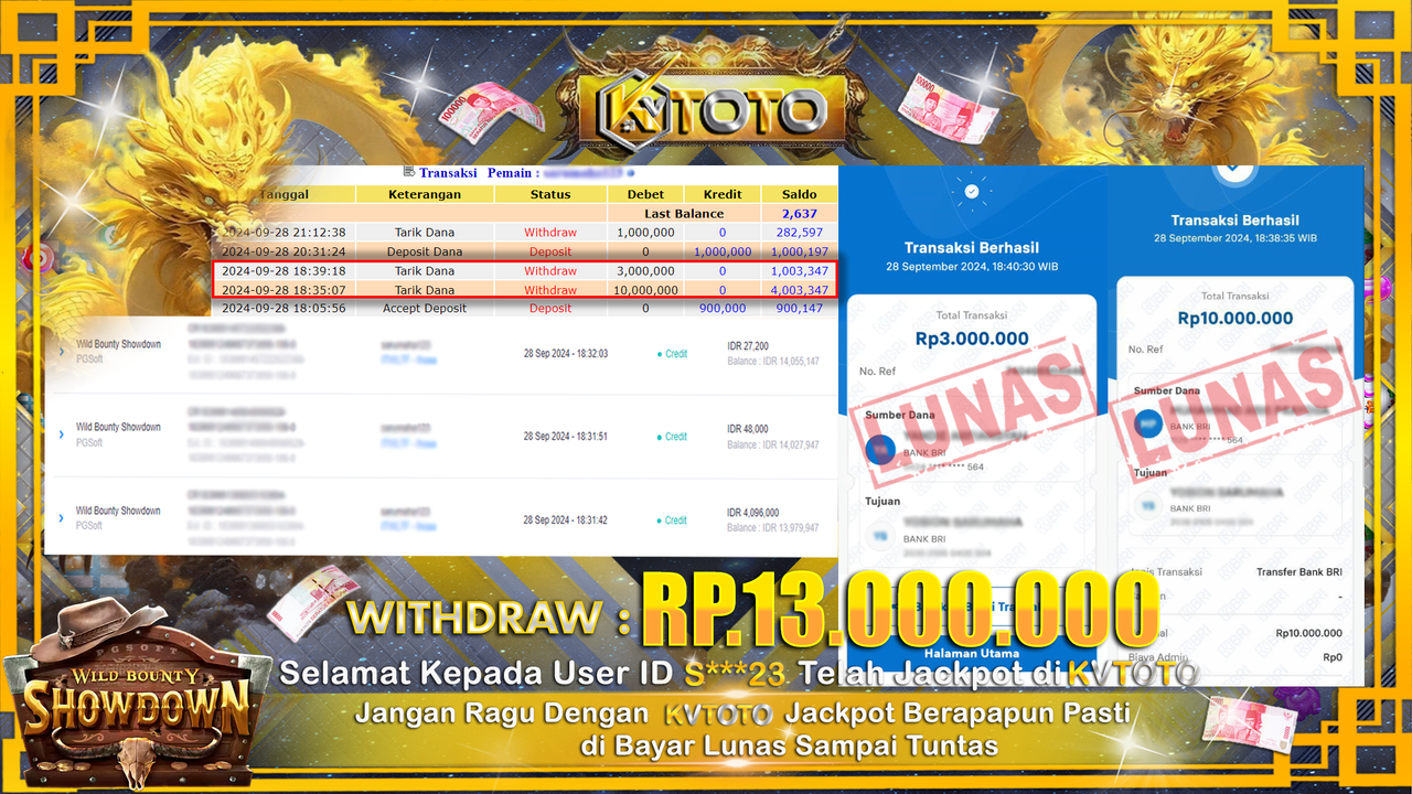 ✨ JACKPOT Di  SLOT WILD BOUNTY SHOWDOWN  ✨