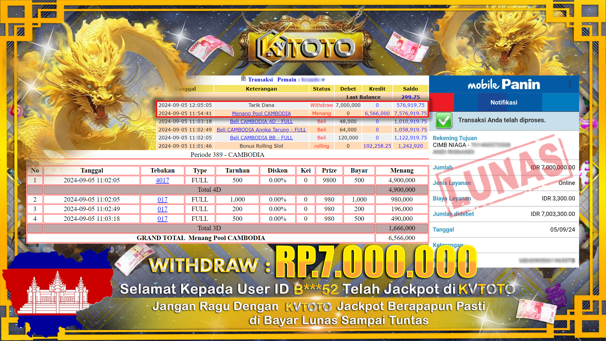 ✨ JACKPOT Di POOL CAMBODIA ✨