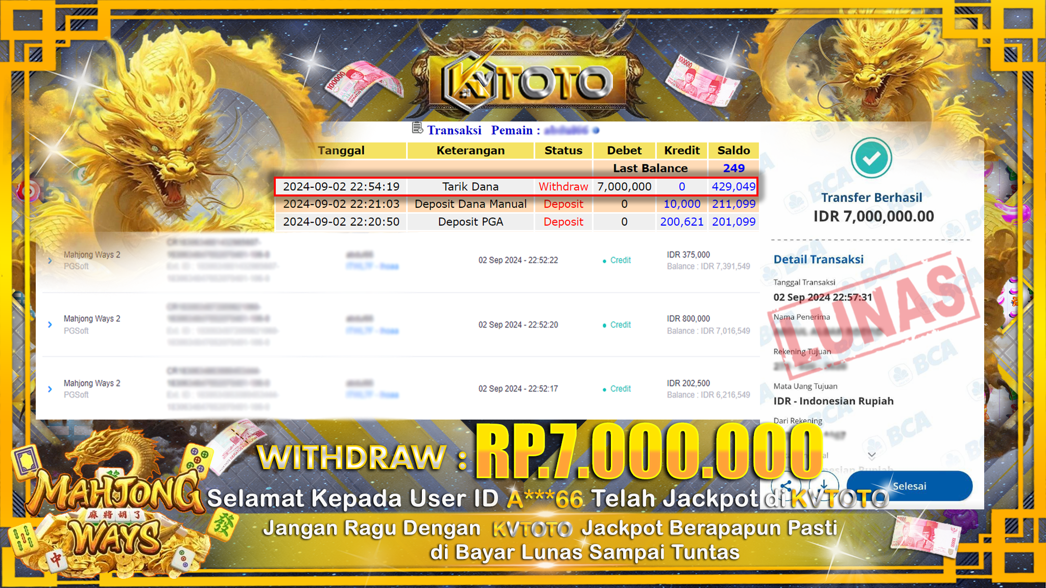 ✨ JACKPOT Di  SLOT MAHJONG WAYS ✨