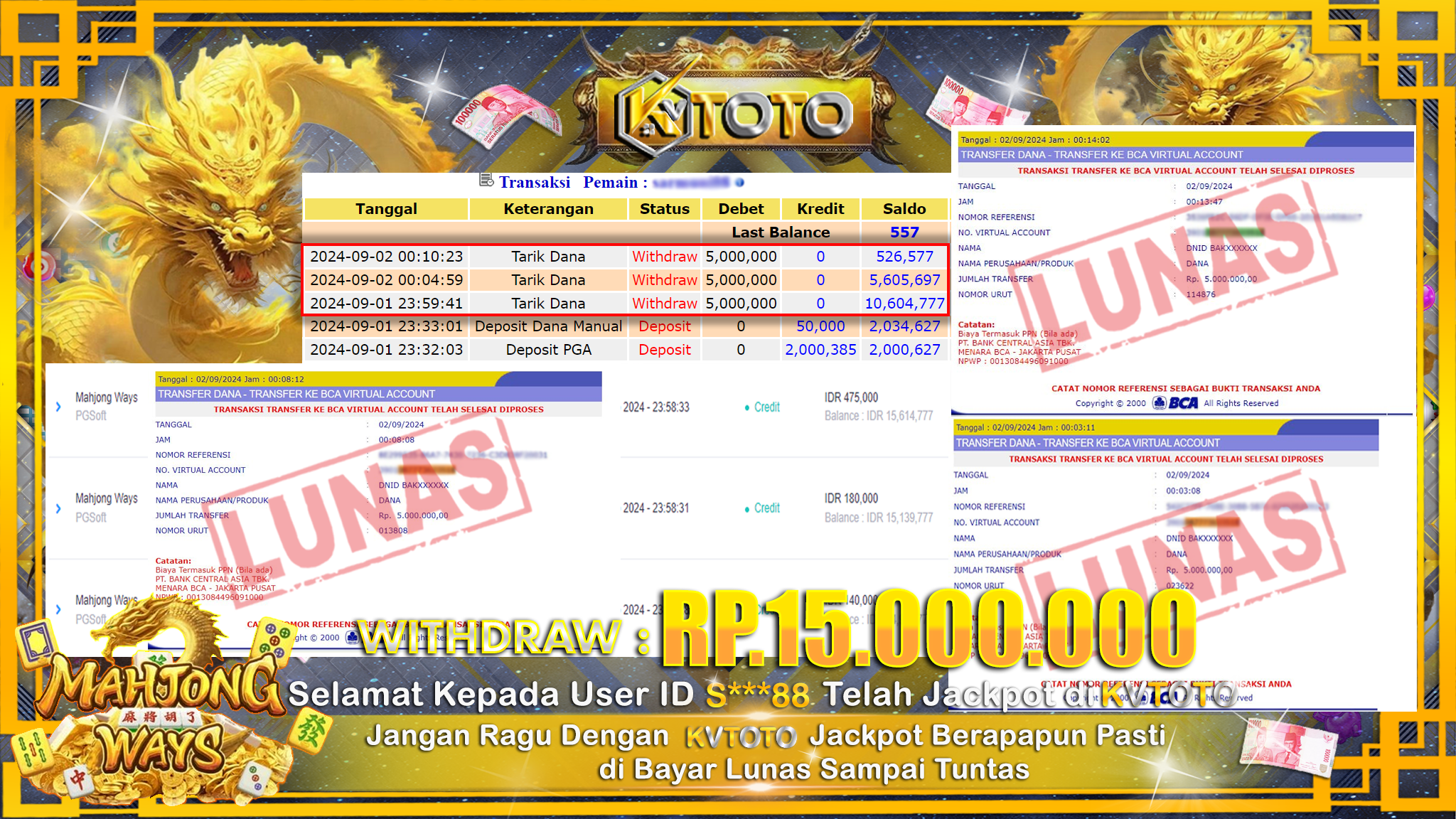 ✨ JACKPOT Di  SLOT MAHJONG WAYS ✨