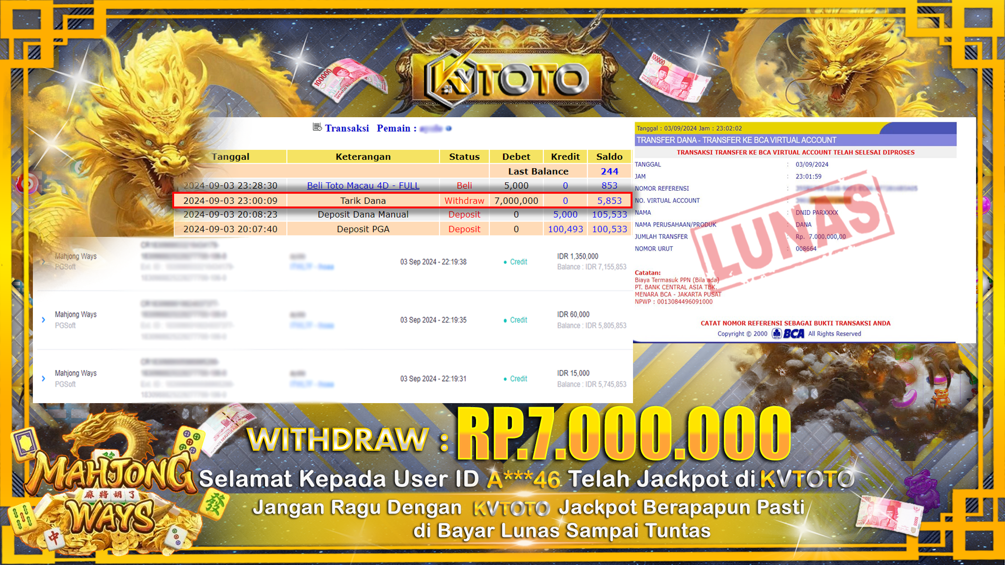 ✨ JACKPOT Di  SLOT MAHJONG WAYS  ✨