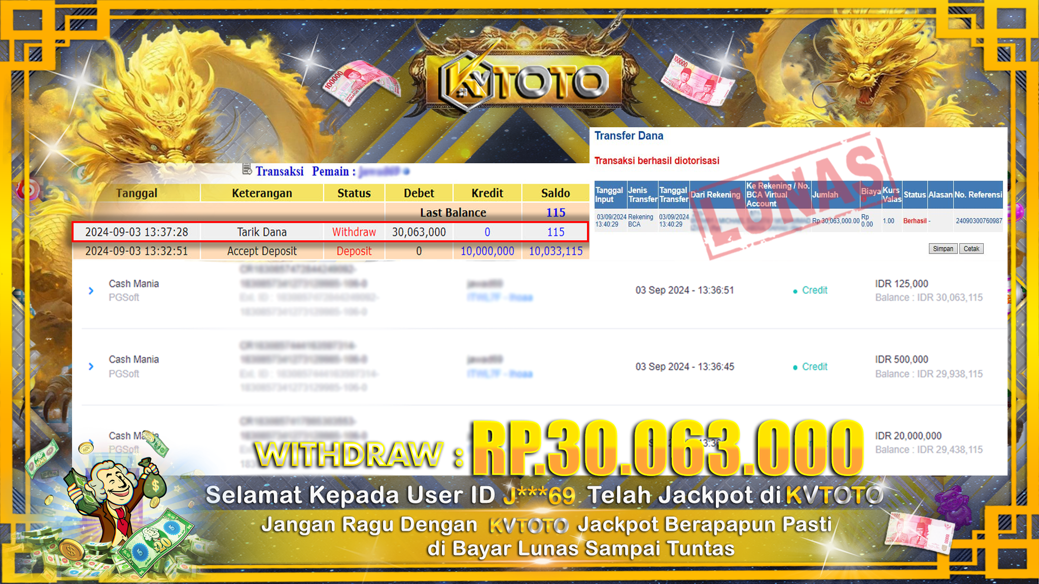 ✨ JACKPOT Di SLOT CASH MANIA   ✨