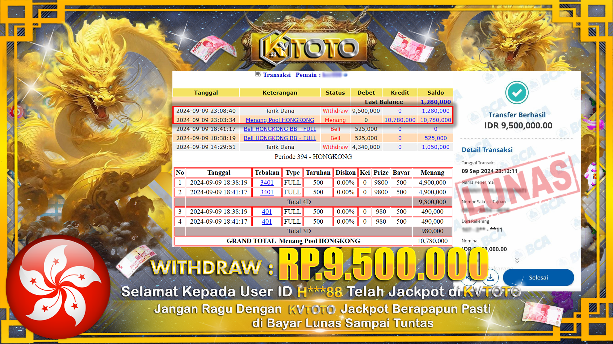 ✨ JACKPOT Di  POOL HONGKONG  ✨