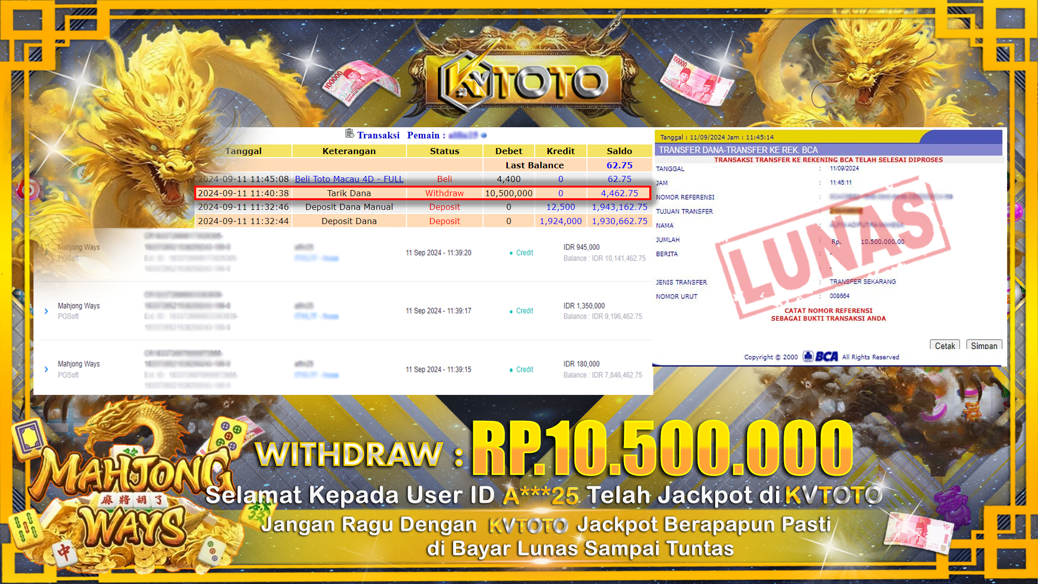 ✨ JACKPOT Di  SLOT MAHJONG WAYS ✨
