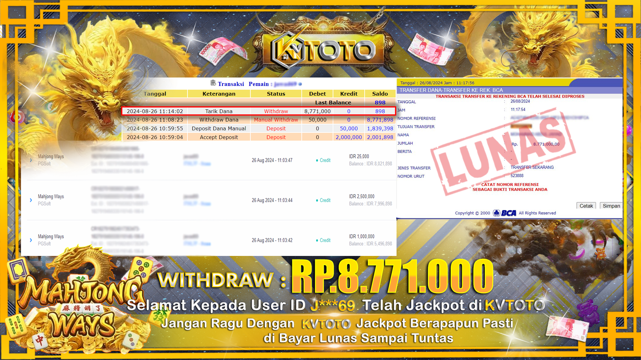 ✨ JACKPOT Di  SLOT MAHJONG WAYS ✨