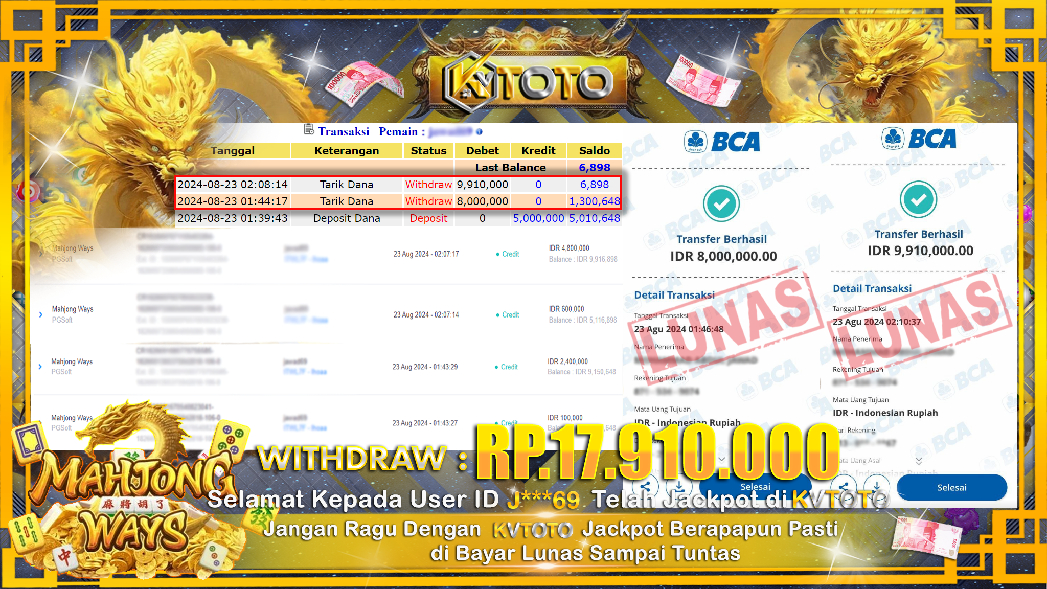 ✨ JACKPOT Di  SLOT MAHJONG WAYS ✨
