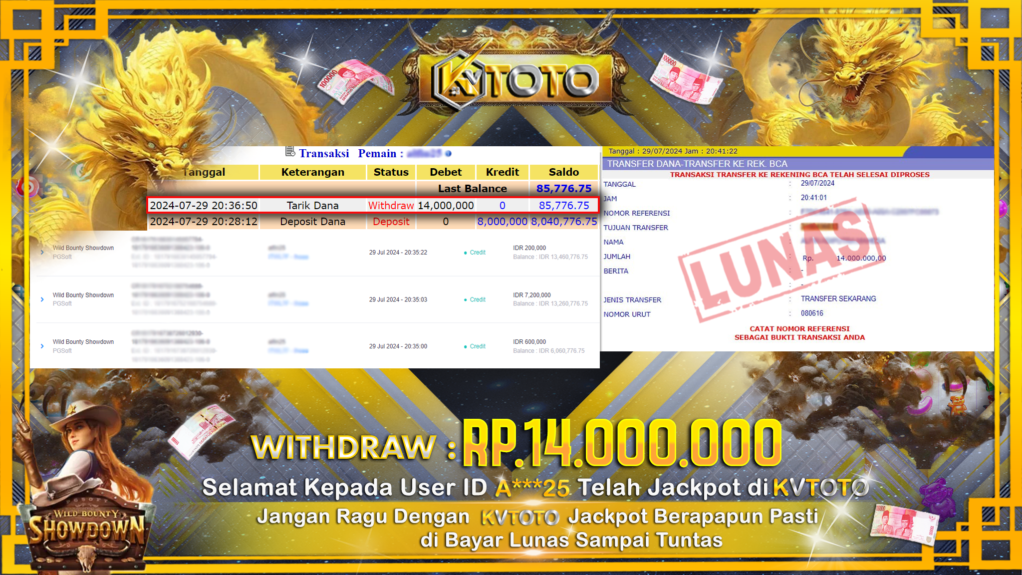 ✨ JACKPOT DI SLOT WILD BOUNTY SHOWDOWN  ✨