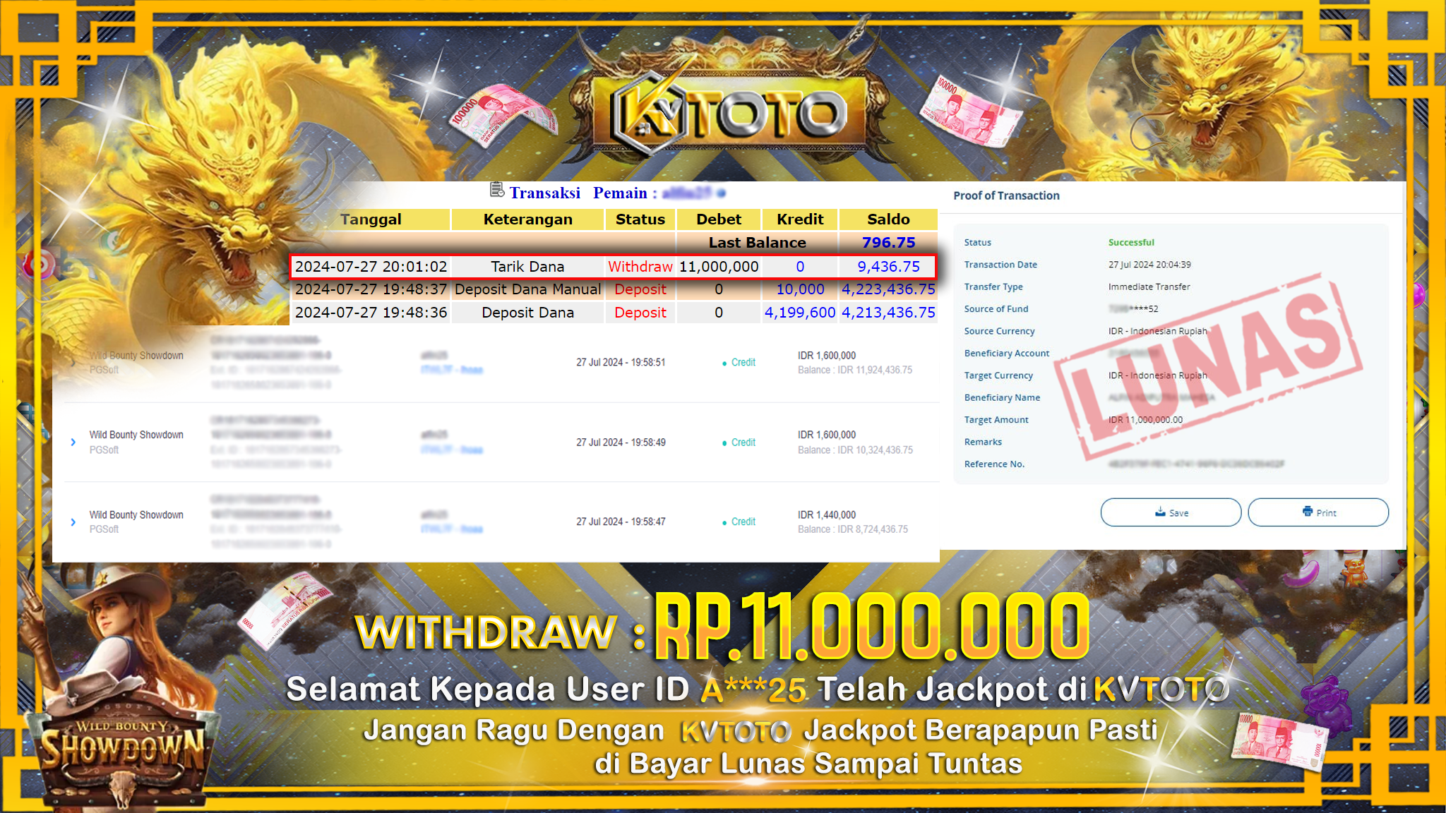 ✨ JACKPOT DI SLOT WILD BOUNTY SHOWDOWN  ✨