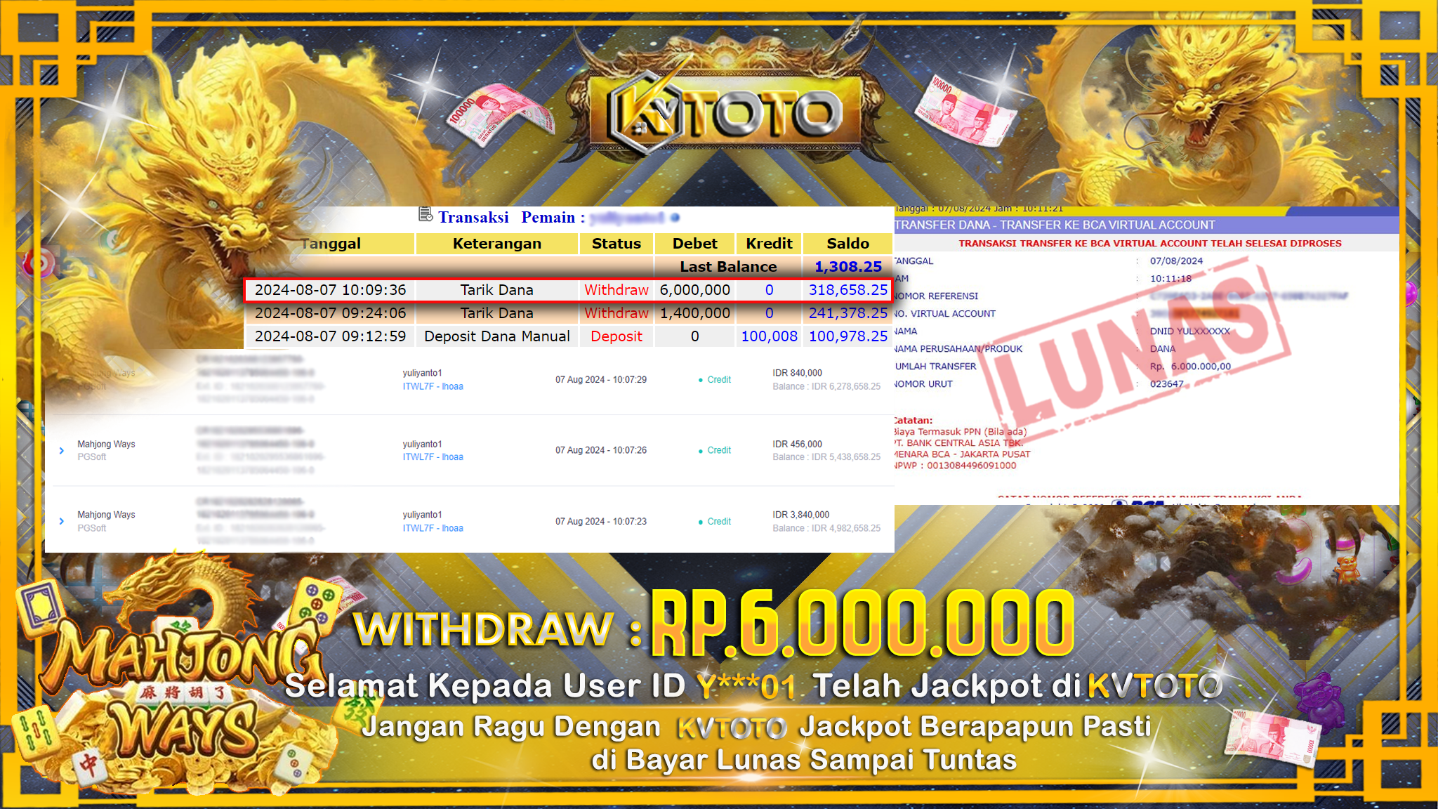✨ JACKPOT Di SLOT MAHJONG WAYS  ✨