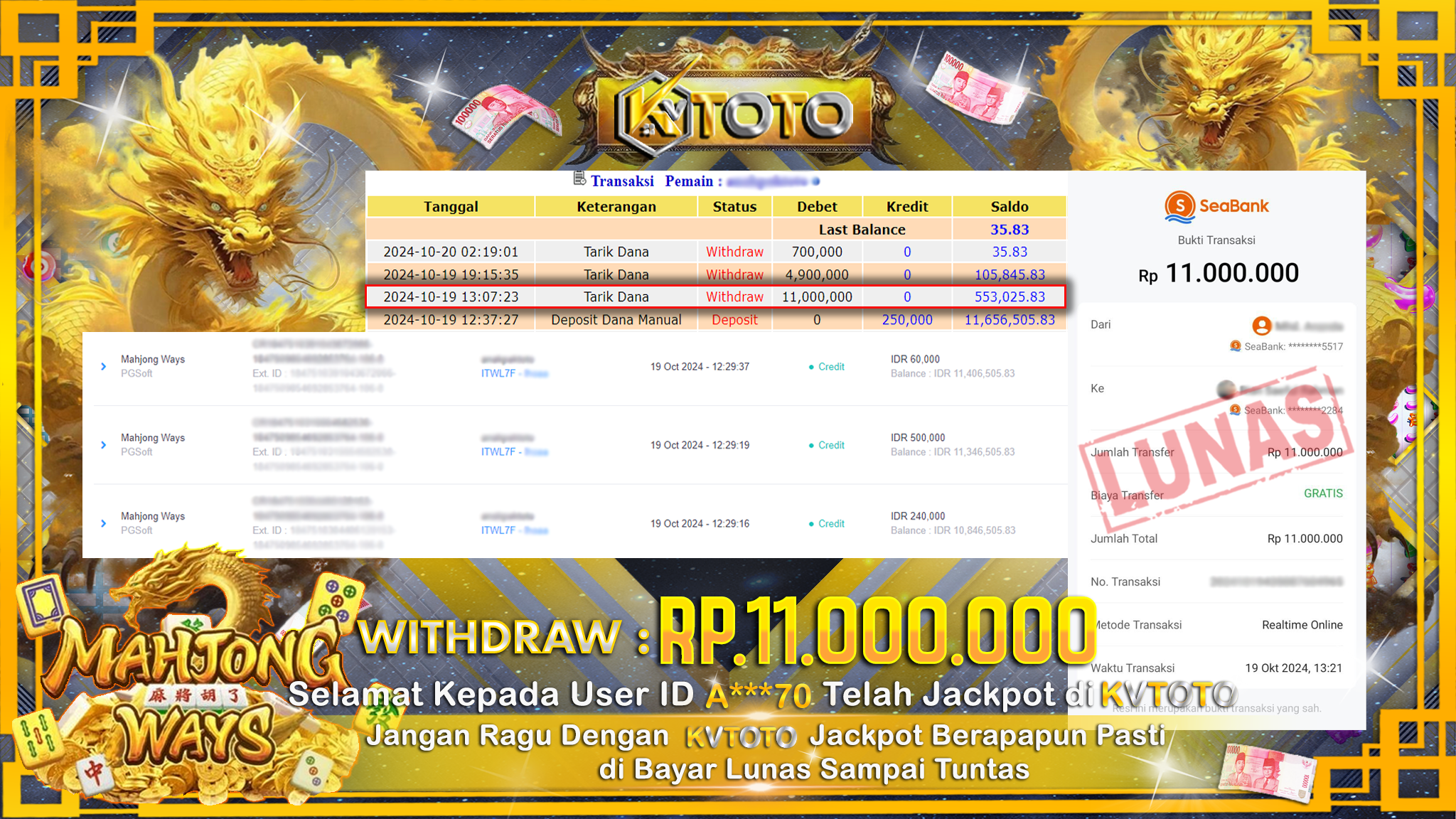 ✨ JACKPOT Di SLOT MAHJONG WAYS ✨