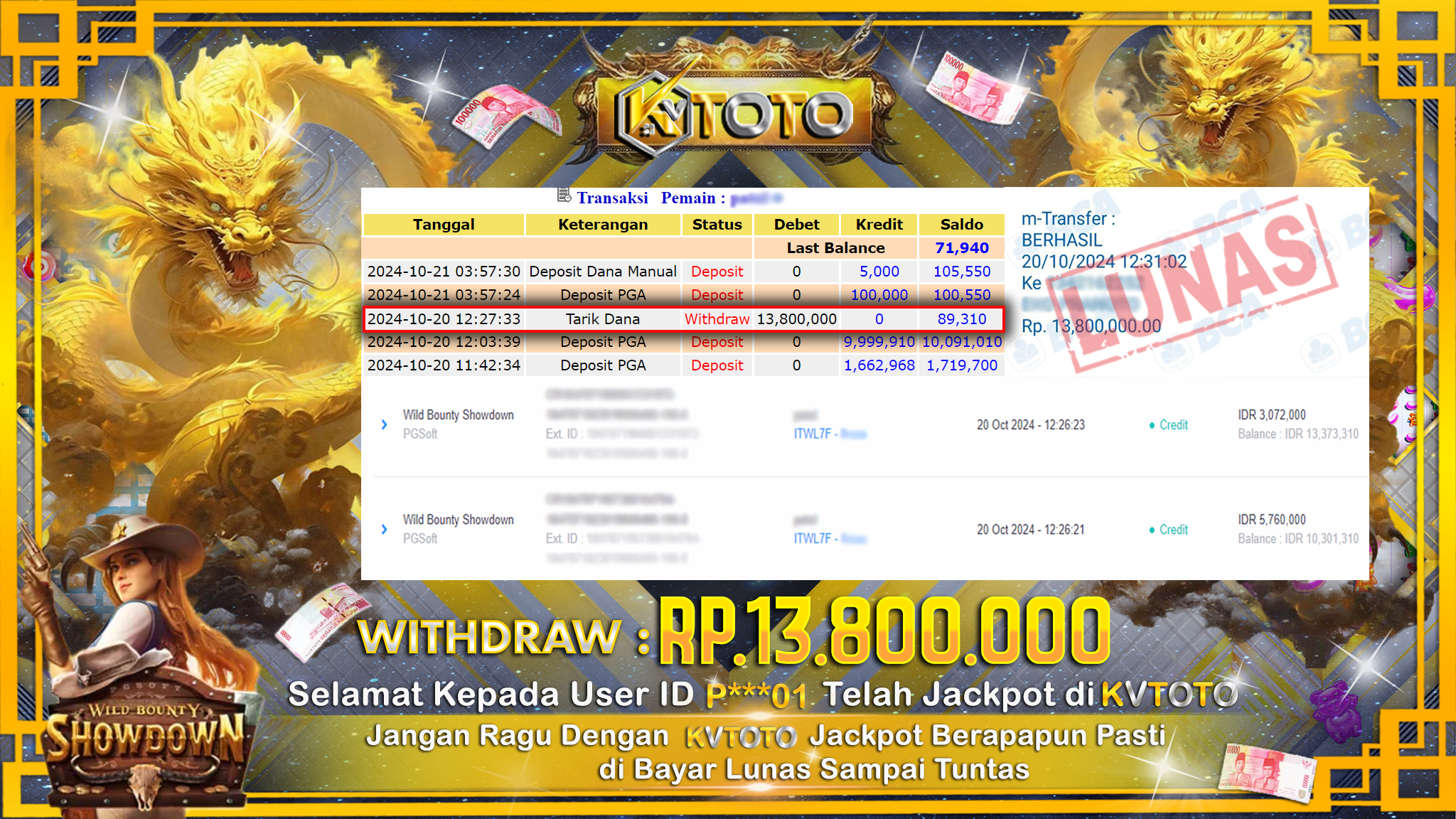 ✨ JACKPOT Di  SLOT WILD BOUNTY SHOWDOWN  ✨