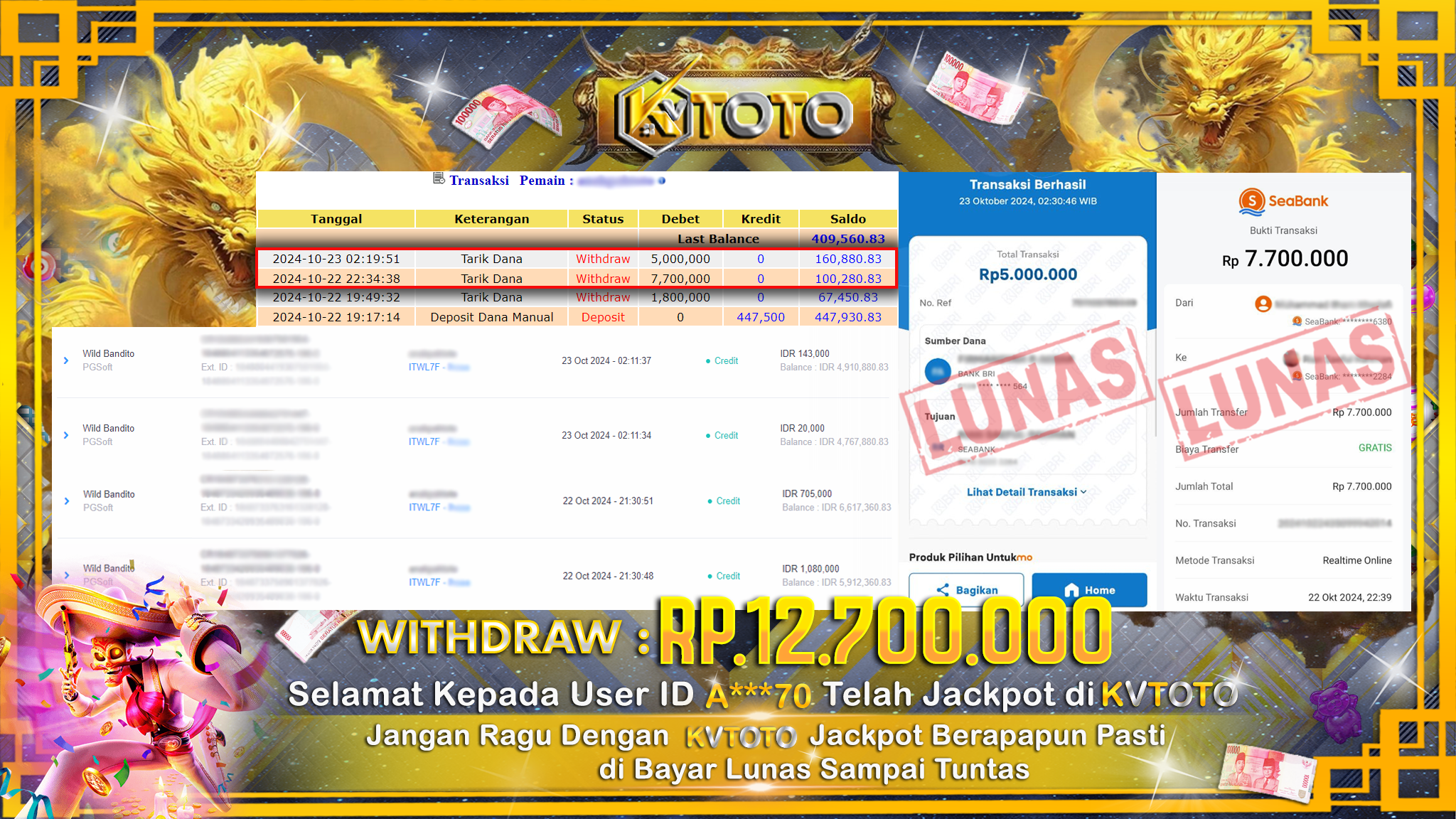 ✨ JACKPOT Di SLOT WILD BANDITO ✨