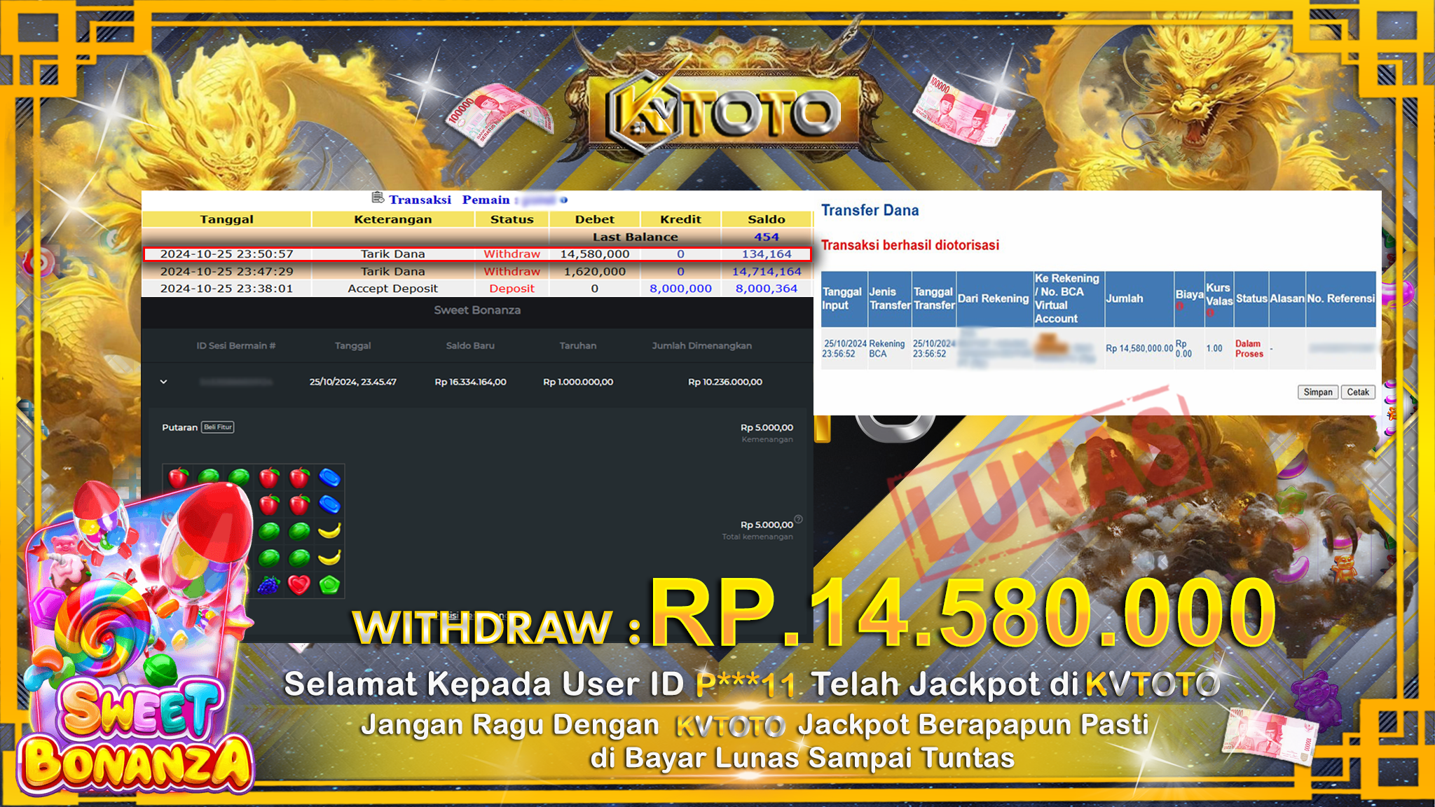 ✨ JACKPOT Di SLOT SWEET BONANZA ✨