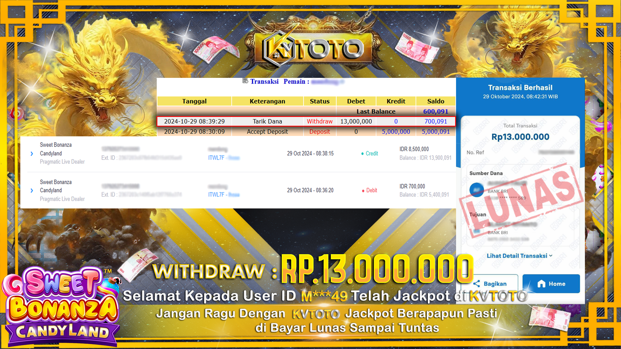 ✨ JACKPOT Di SLOT SWEET BONANZA CANDYLAND ✨