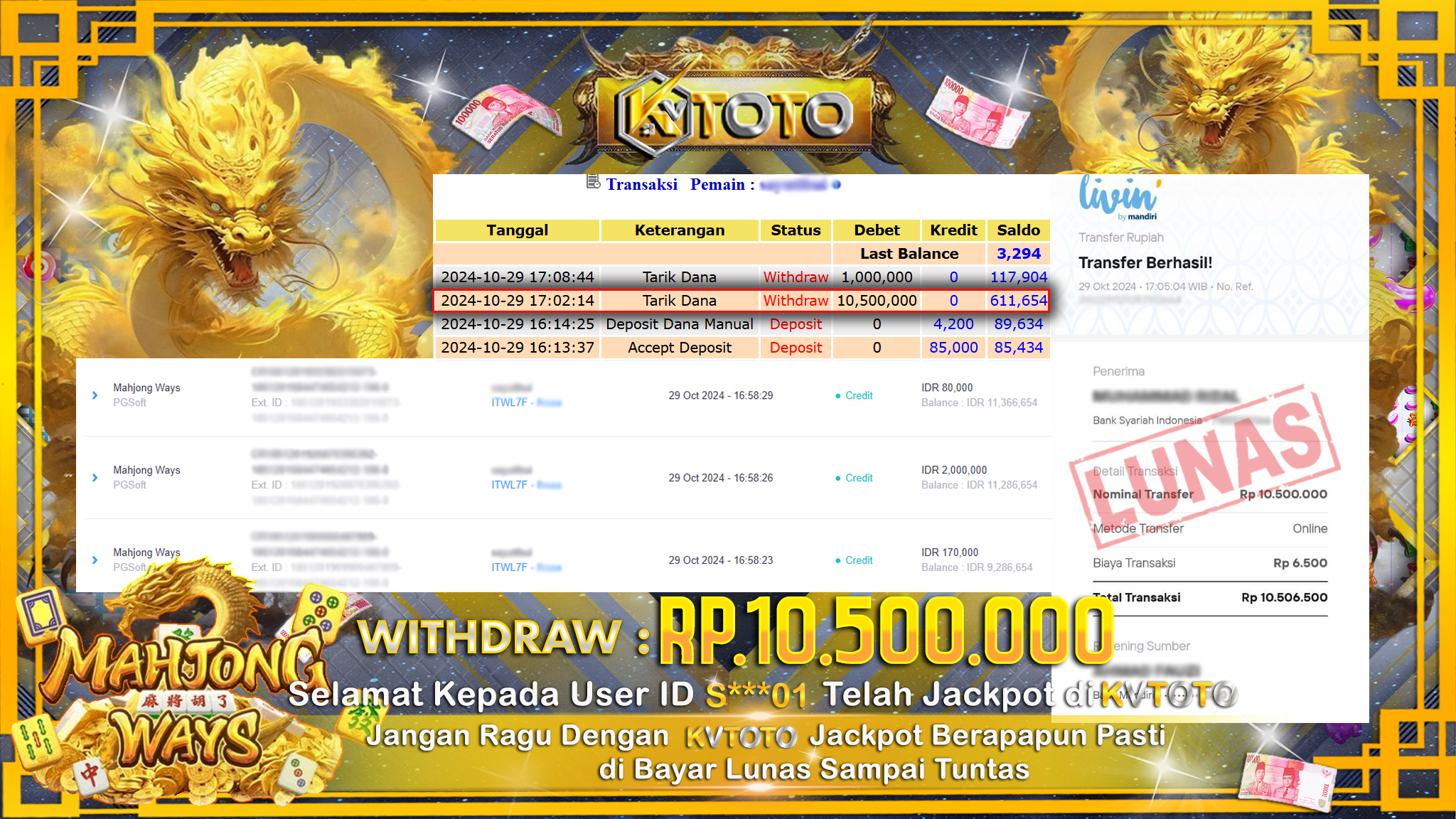 ✨ JACKPOT Di SLOT MAHJONG WAYS  ✨