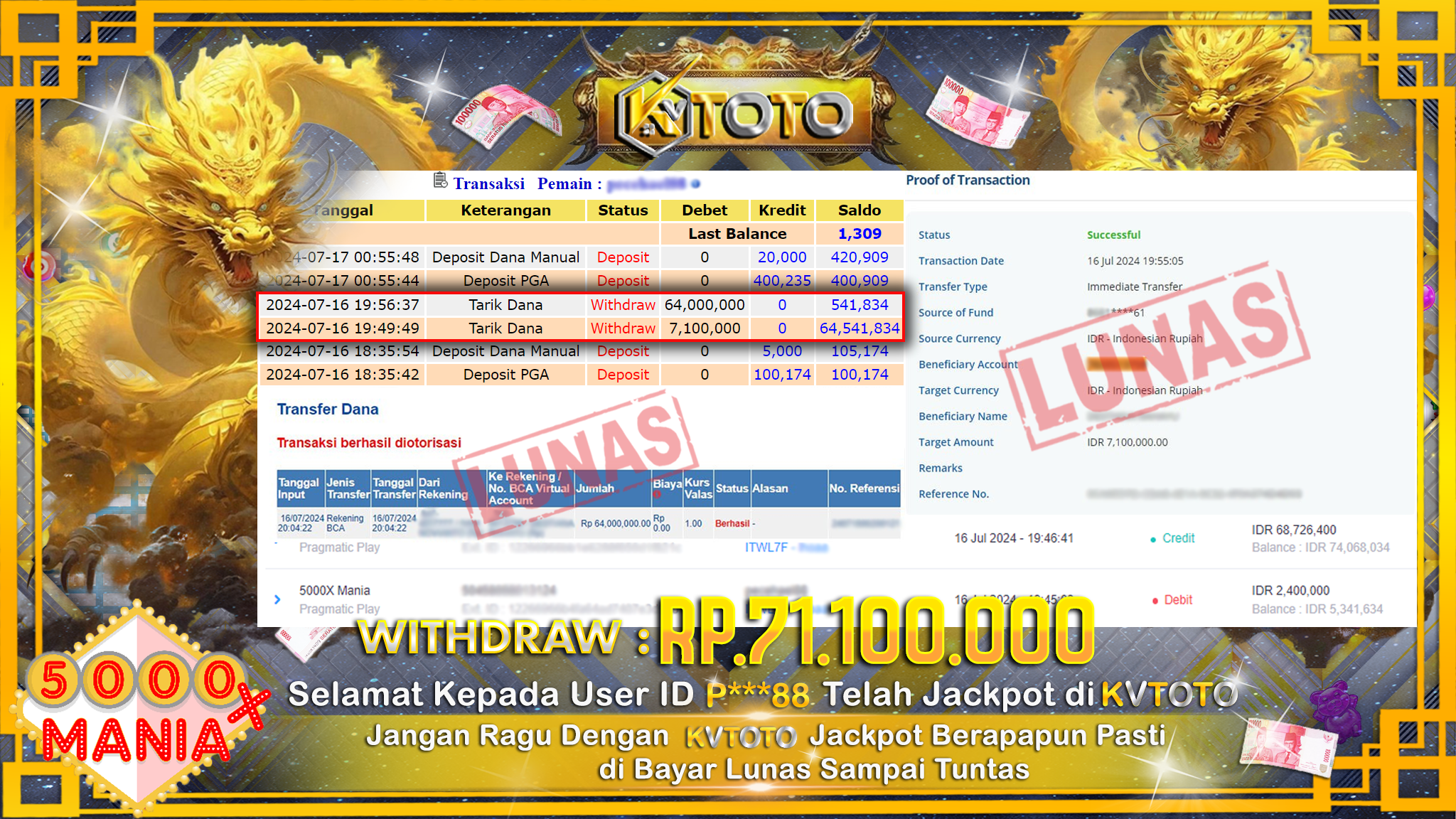 ✨ JACKPOT DI  SLOT 5000X MANIA ✨