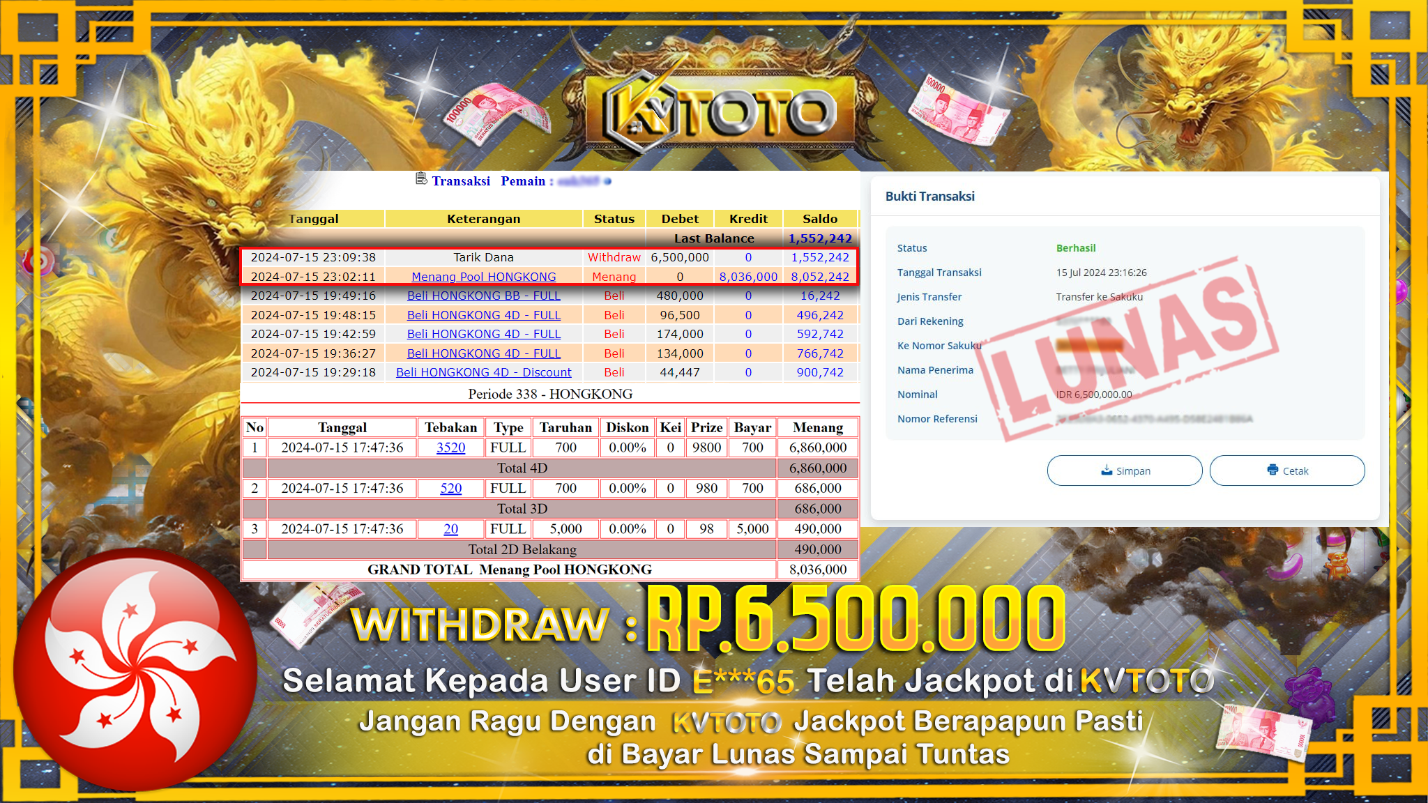 ✨ JACKPOT DI POOL HONGKONG  ✨