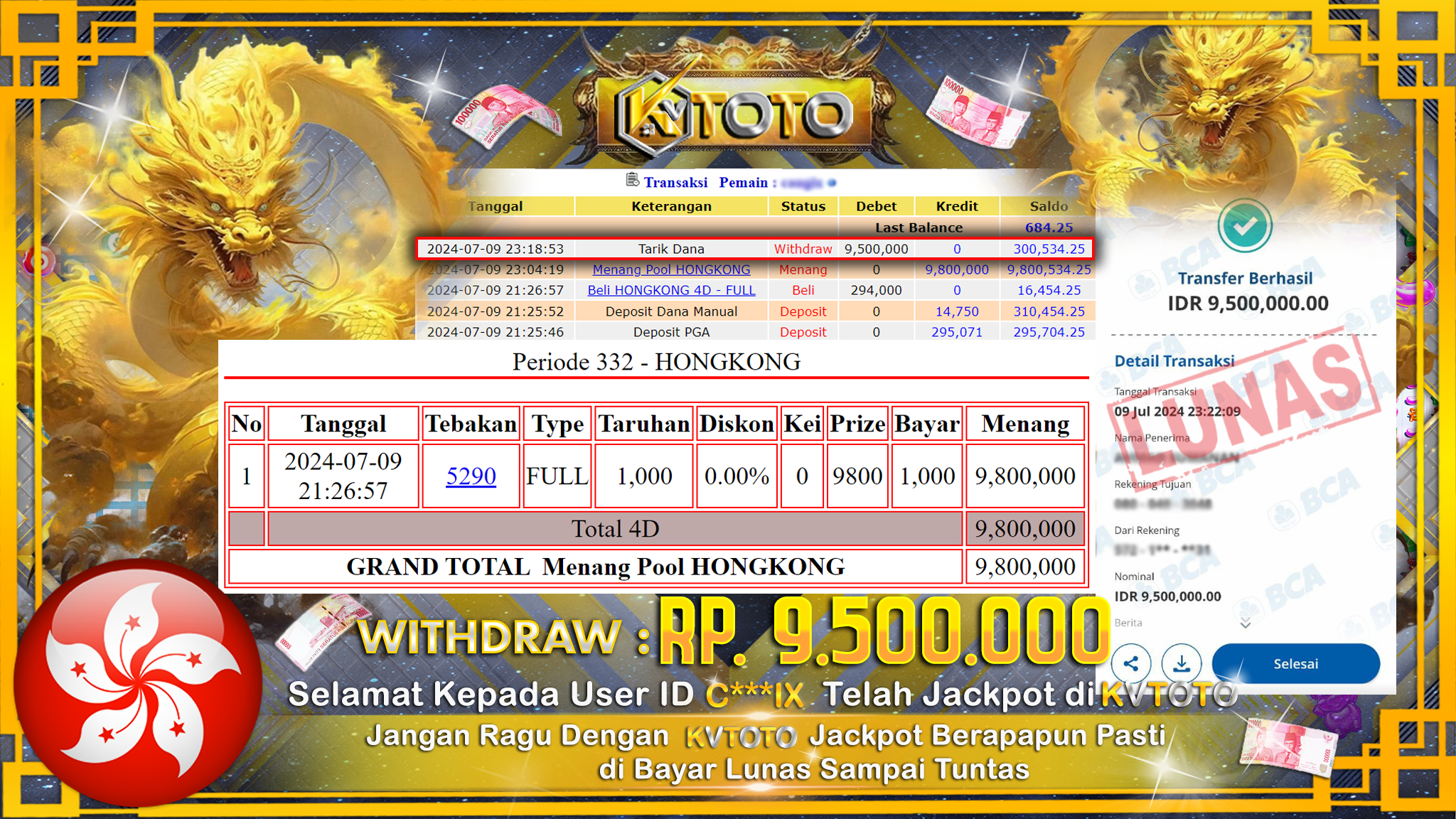 ✨ JACKPOT DI  POOL HONGKONG  ✨