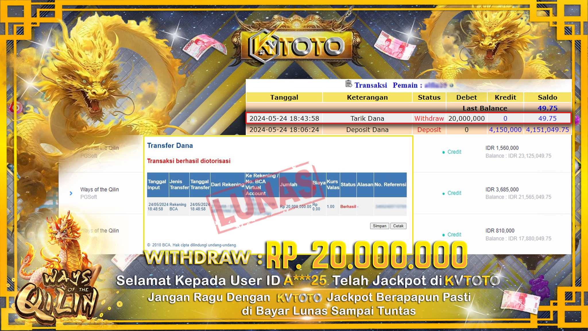 ✨ JACKPOT SLOT WAYS OF THE QILIN ✨