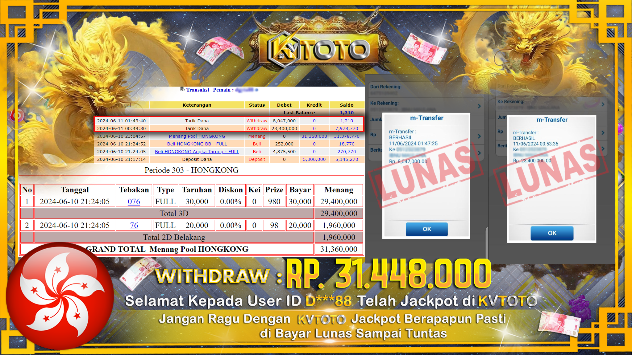 ✨ JACKPOT DI POOL HONGKONG  ✨