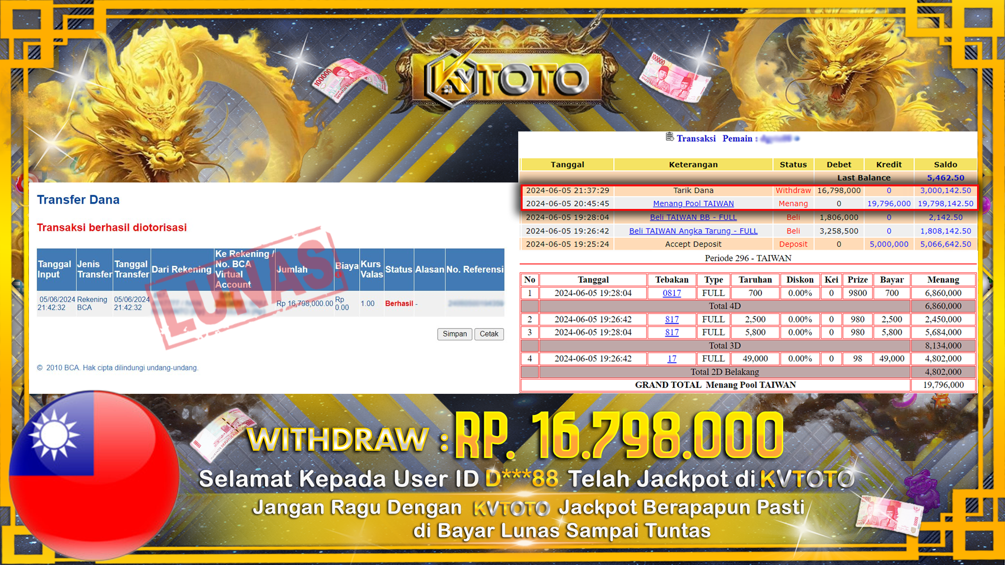 ✨ JACKPOT DI  POOL TAIWAN ✨