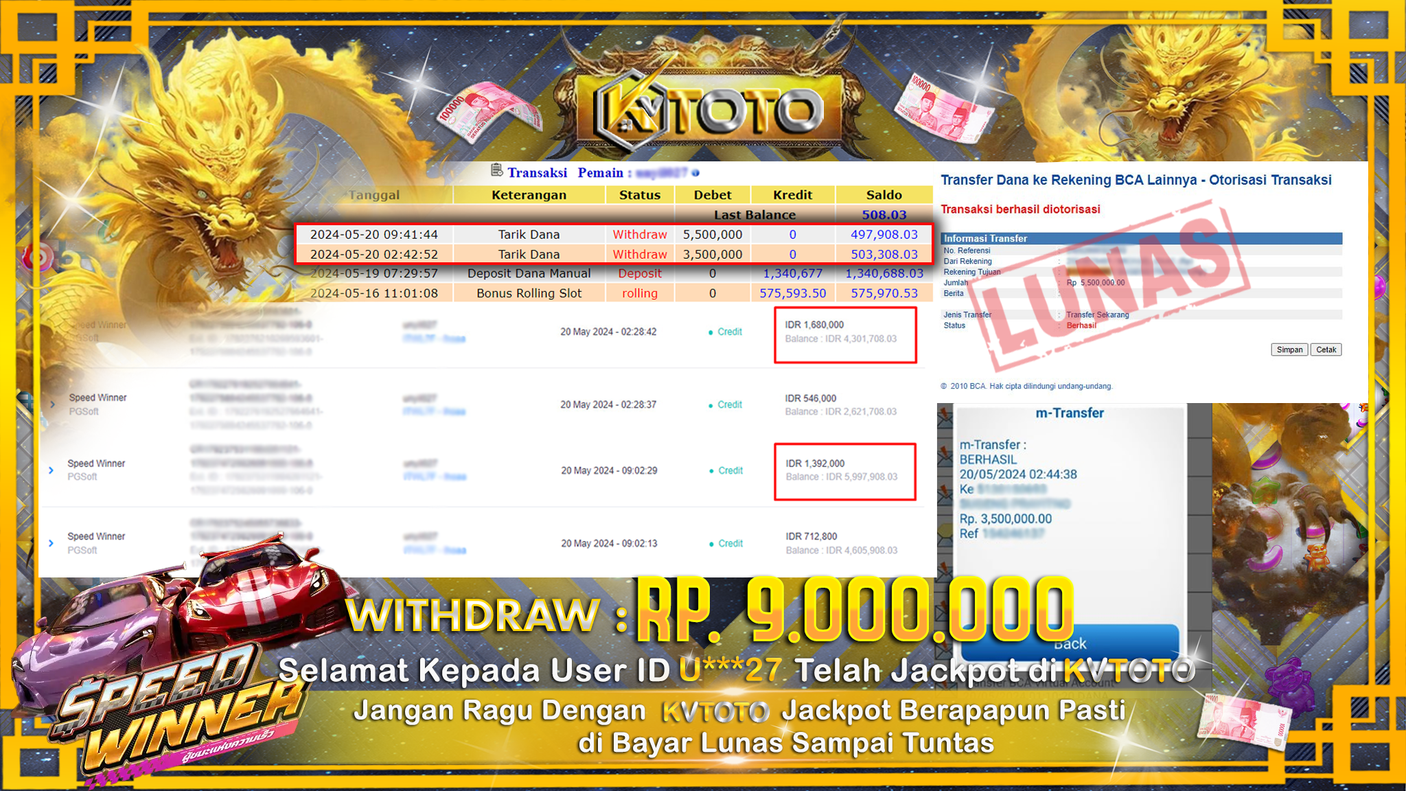 ✨ JACKPOT SLOT SPEED WINNER  ✨
