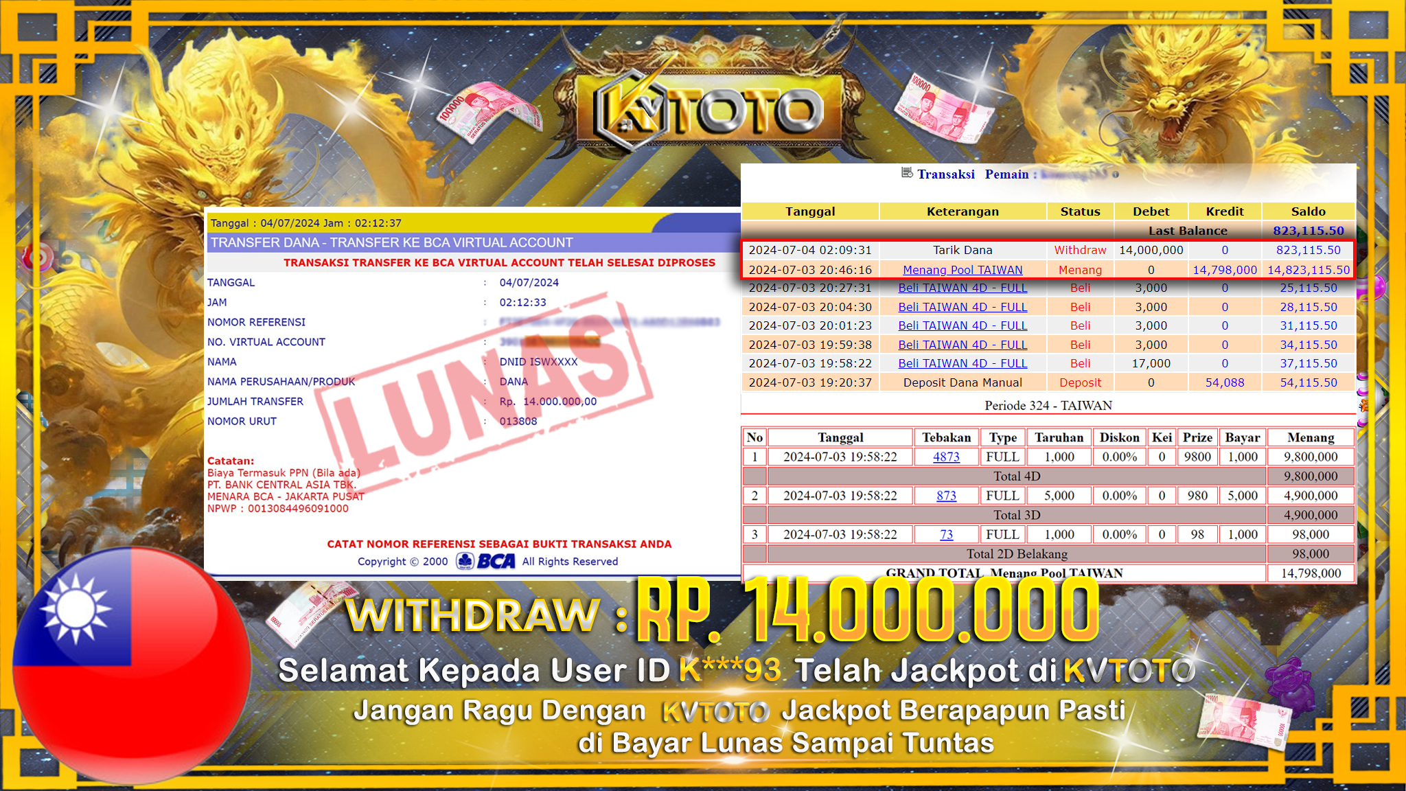 ✨ JACKPOT DI POOL TAIWAN ✨