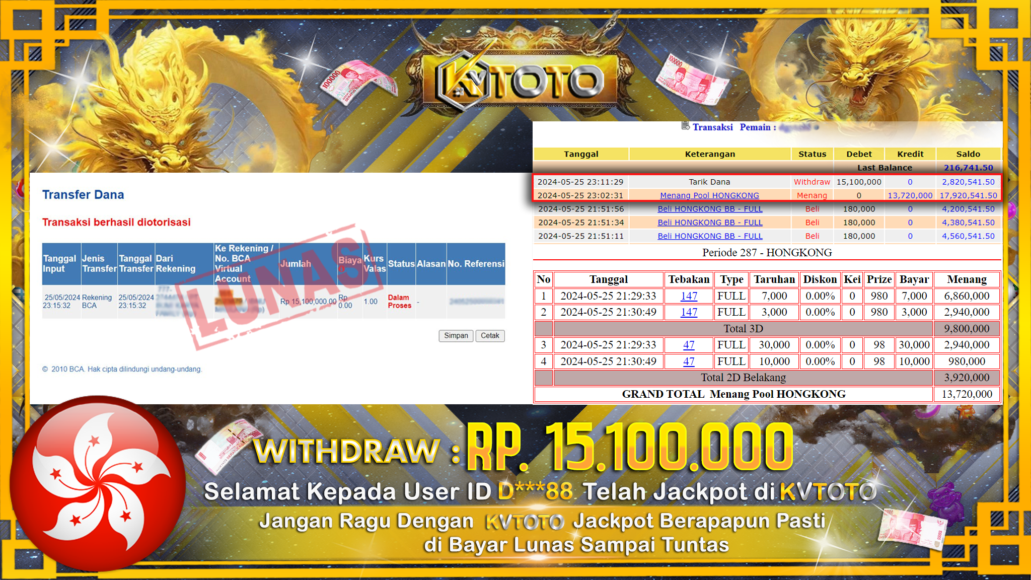 ✨ JACKPOT  HONGKONG POOLS   ✨