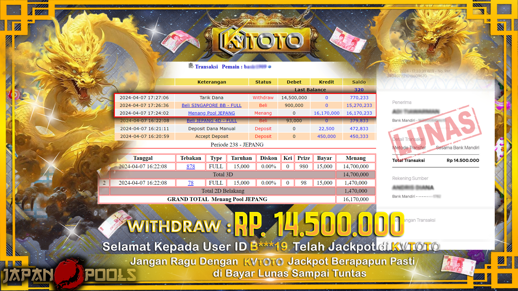 ✨ JACKPOT JAPAN POOLS ✨