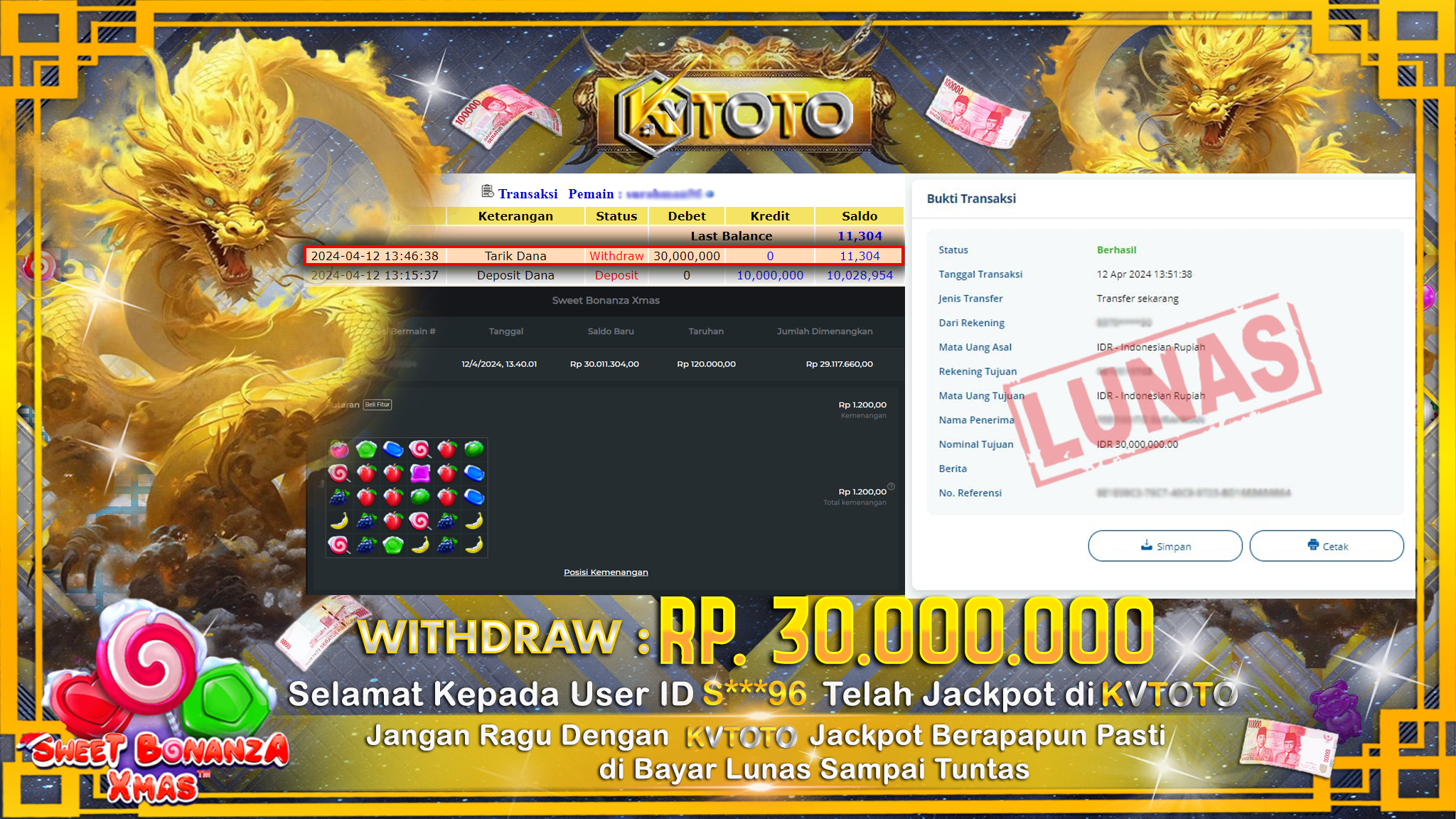 ✨ JACKPOT SLOT SWEET BONANZA XMAS ✨