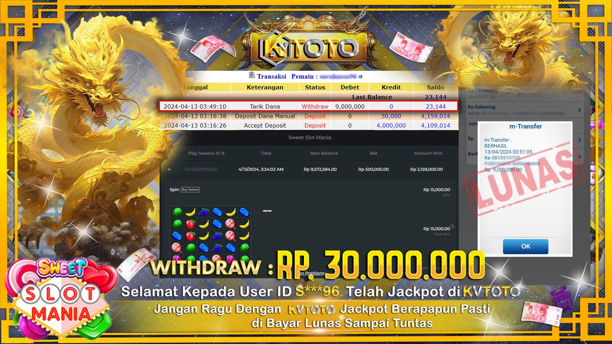✨ JACKPOT SWEET SLOT MANIA ✨