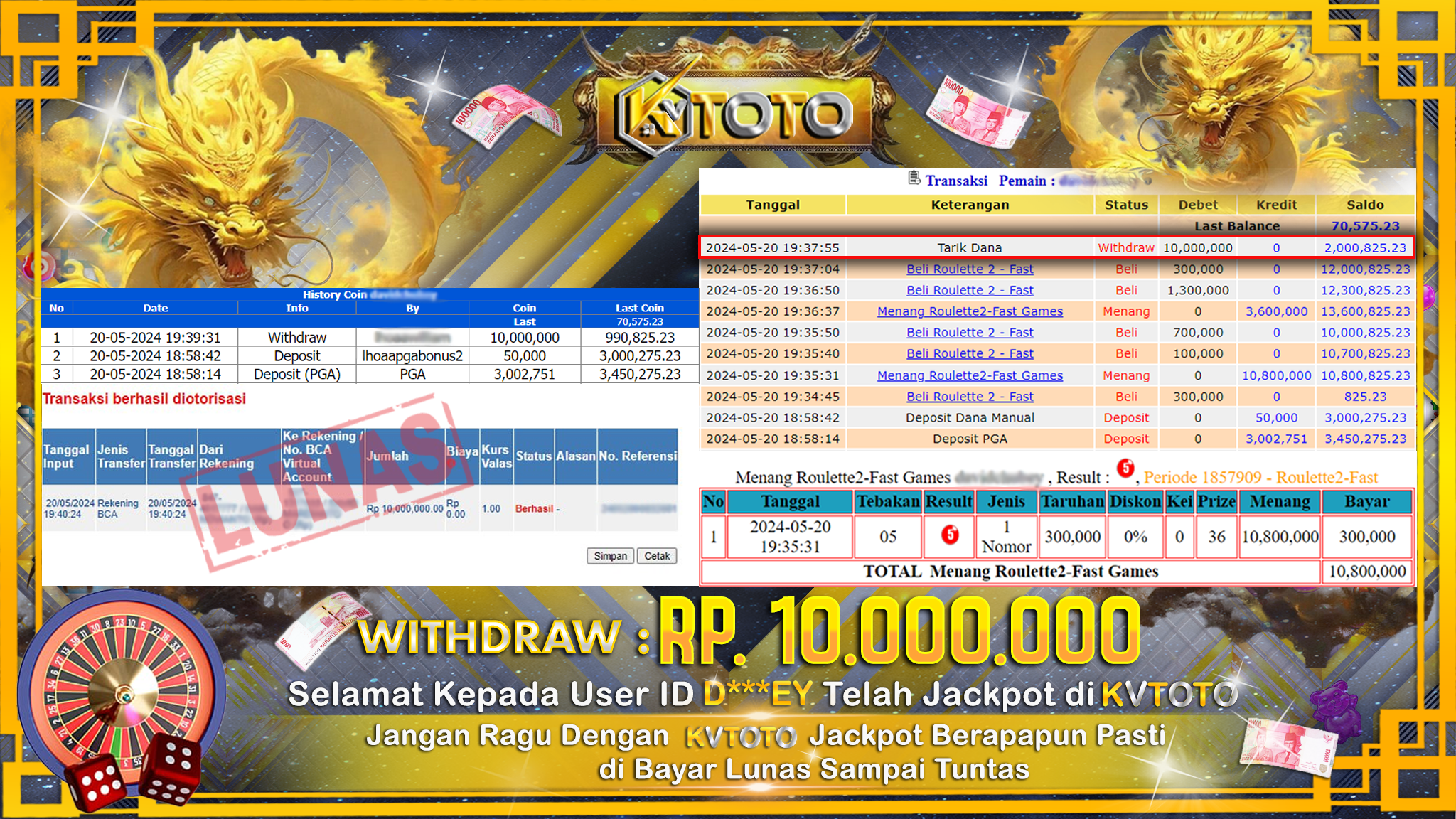 ✨ JACKPOT Di ROULETTE   ✨