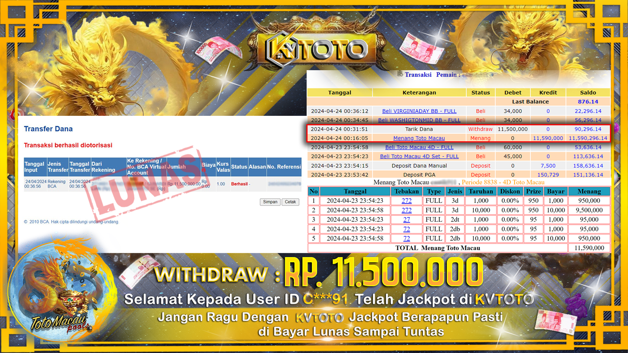 ✨ JACKPOT TOTO MACAU POOLS ✨