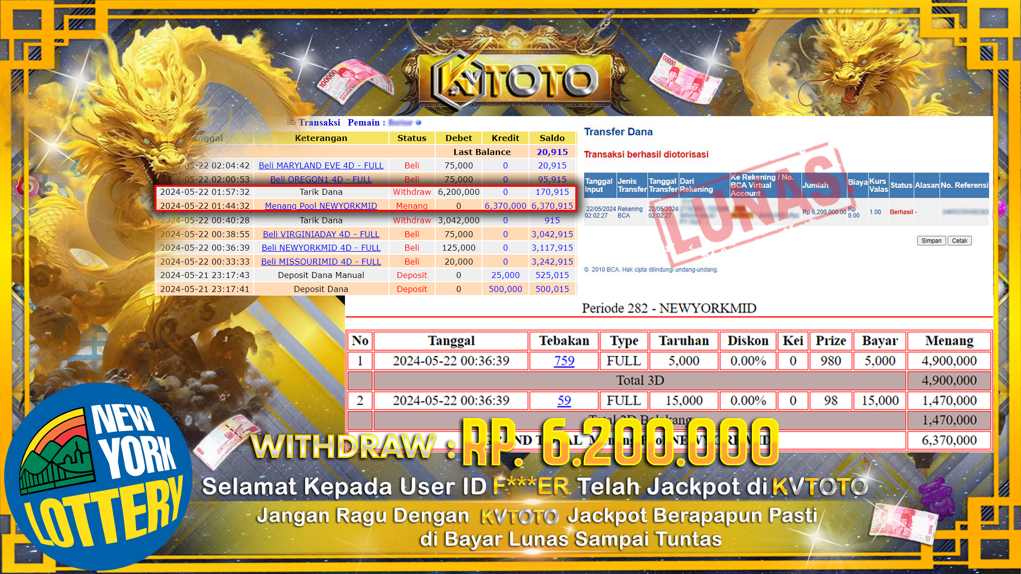 ✨ JACKPOT NEW YORK MIDDAY  ✨