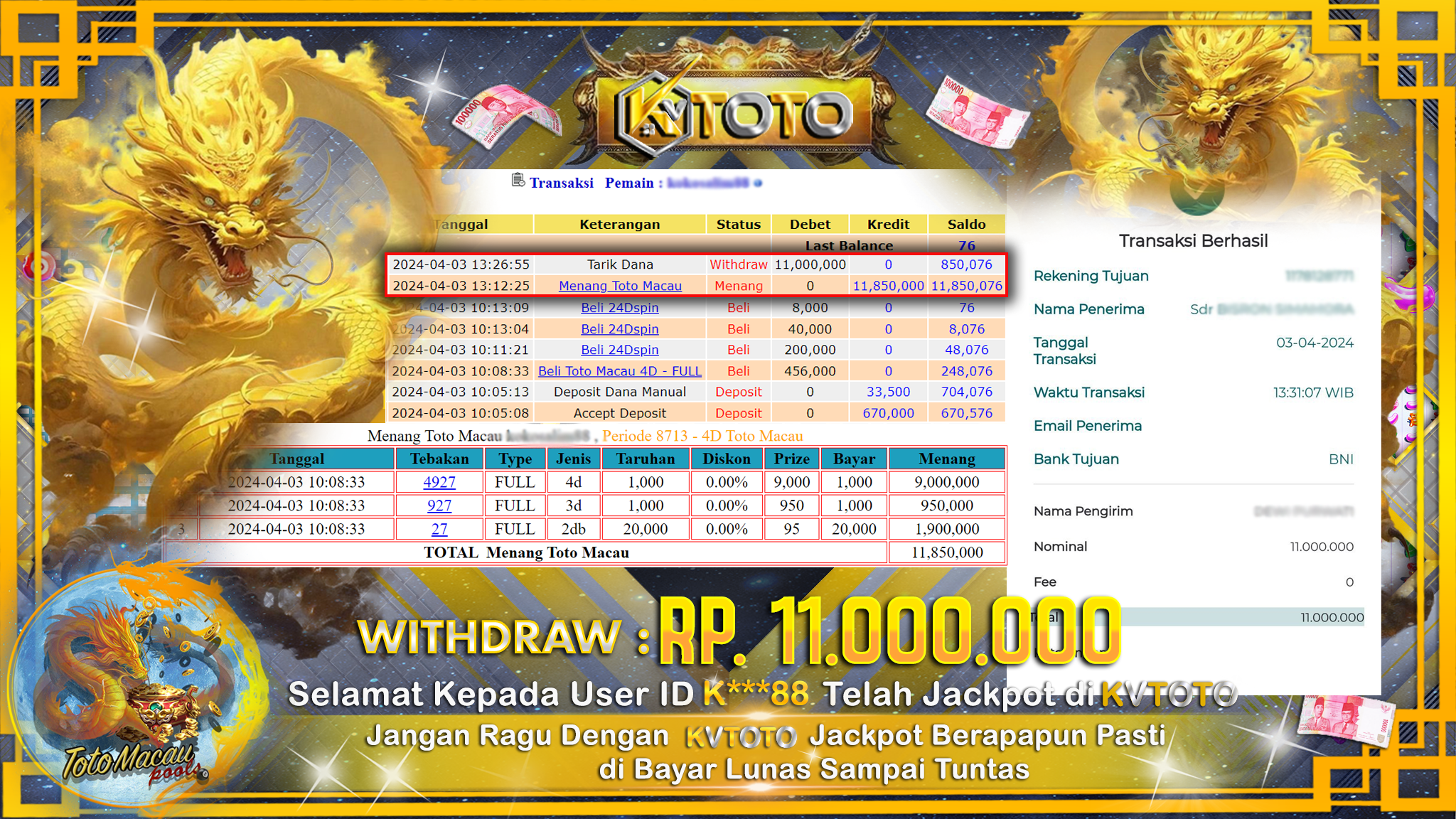 ✨ JACKPOT TOTO MACAU POOLS✨