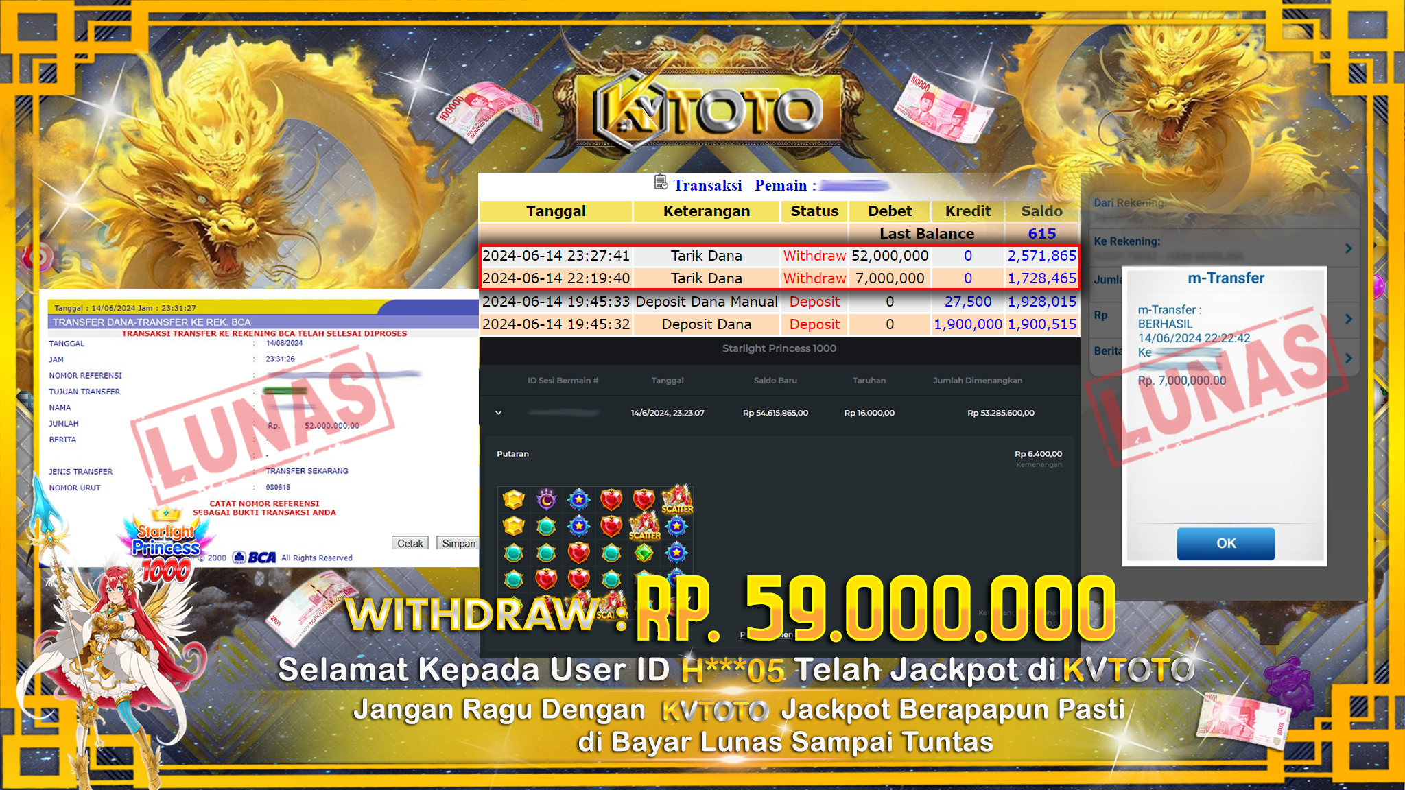 ✨ JACKPOT DI SLOT STARLIGHT PRINCESS 1000 ✨