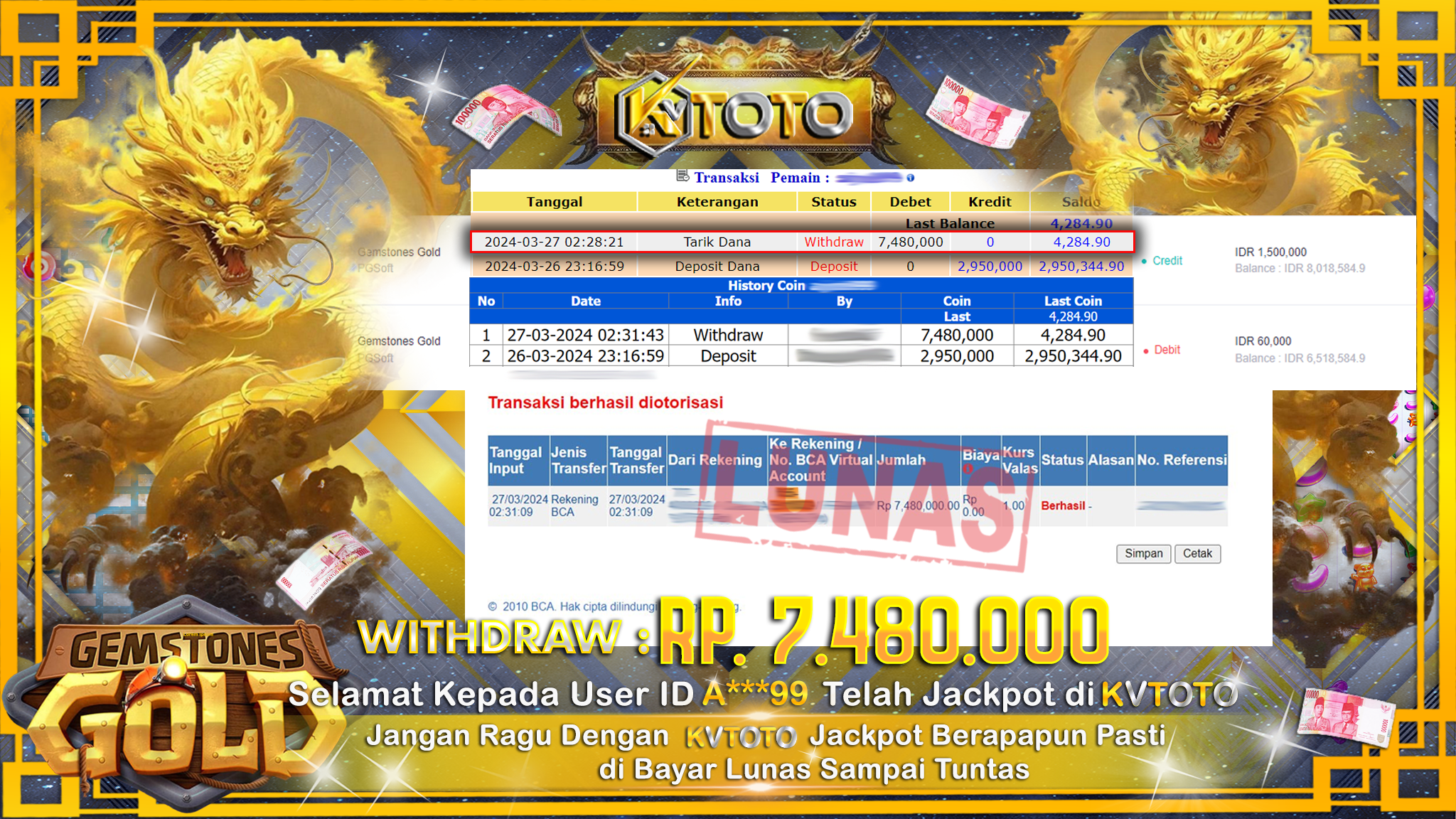 ✨ JACKPOT GEMSTONES GOLD ✨