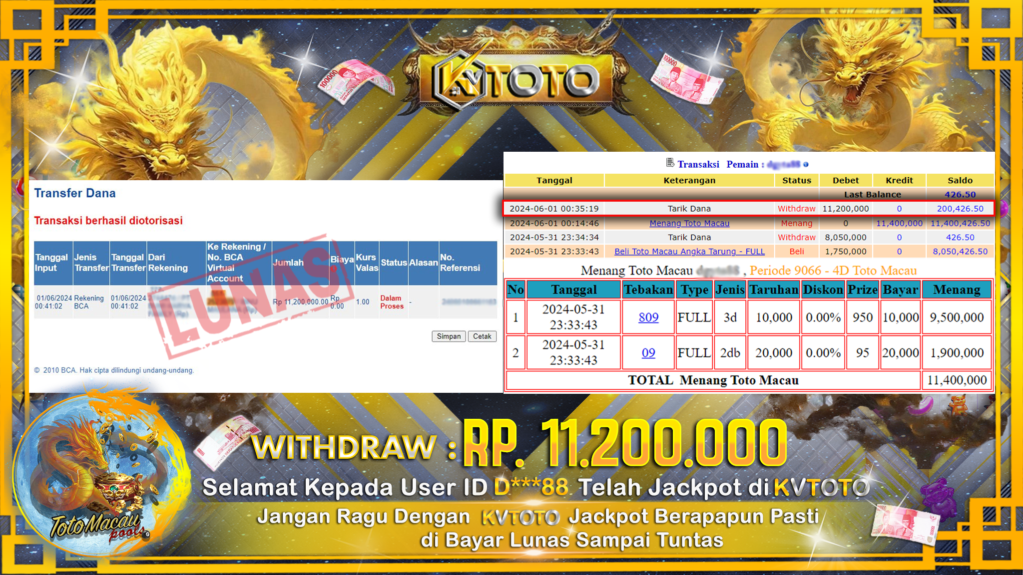 ✨ JACKPOT DI TOTO MACAU POOLS   ✨