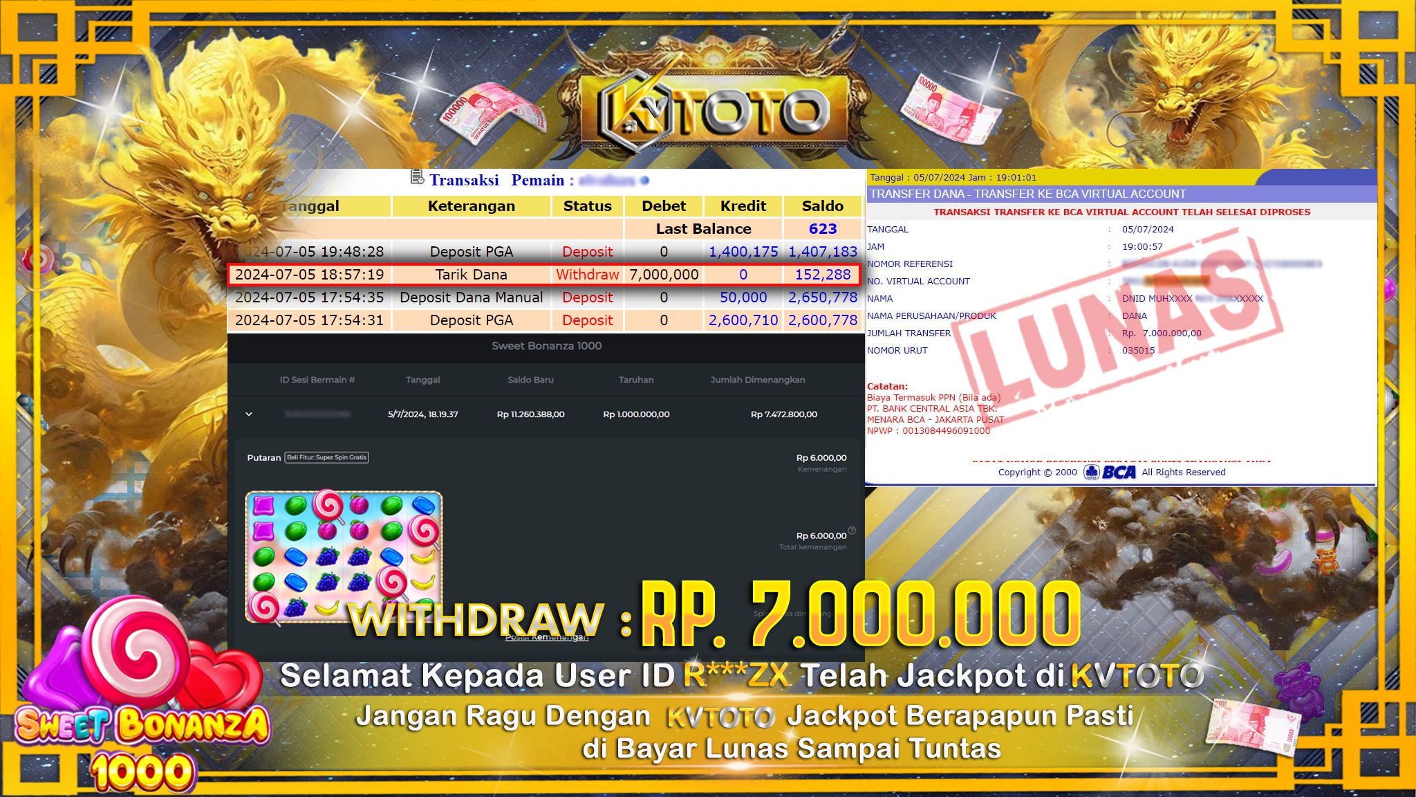 ✨ JACKPOT DI SLOT SWEET BONANZA 1000 ✨