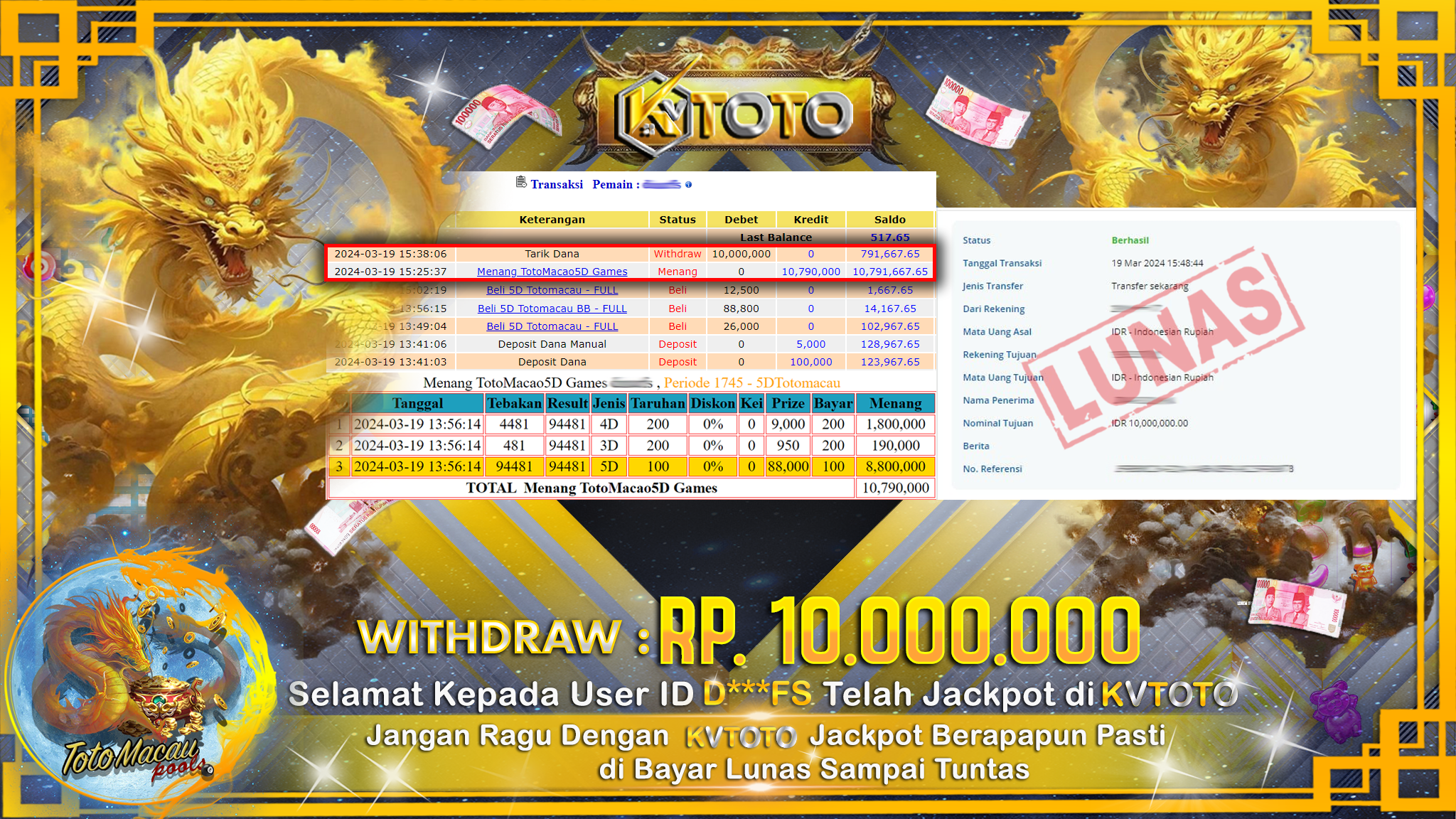 ✨ JACKPOT TOTO MACAU POOLS✨