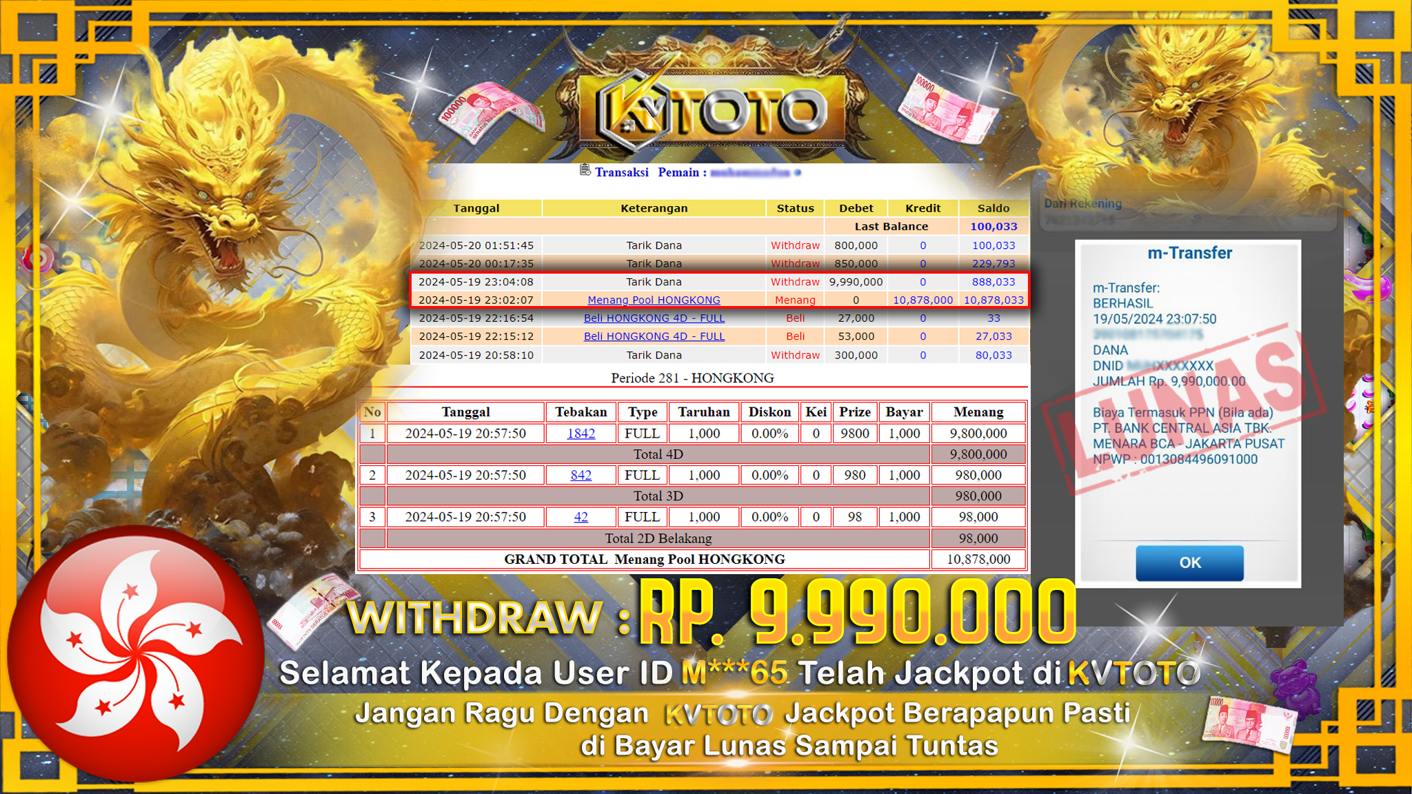 ✨ JACKPOT DI HONGKONG POOLS   ✨
