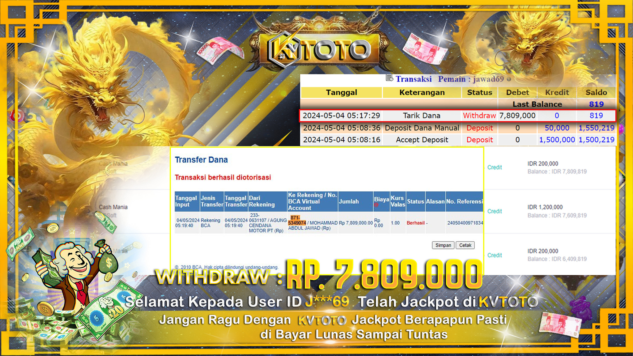 ✨ JACKPOT CASH MANIA ✨