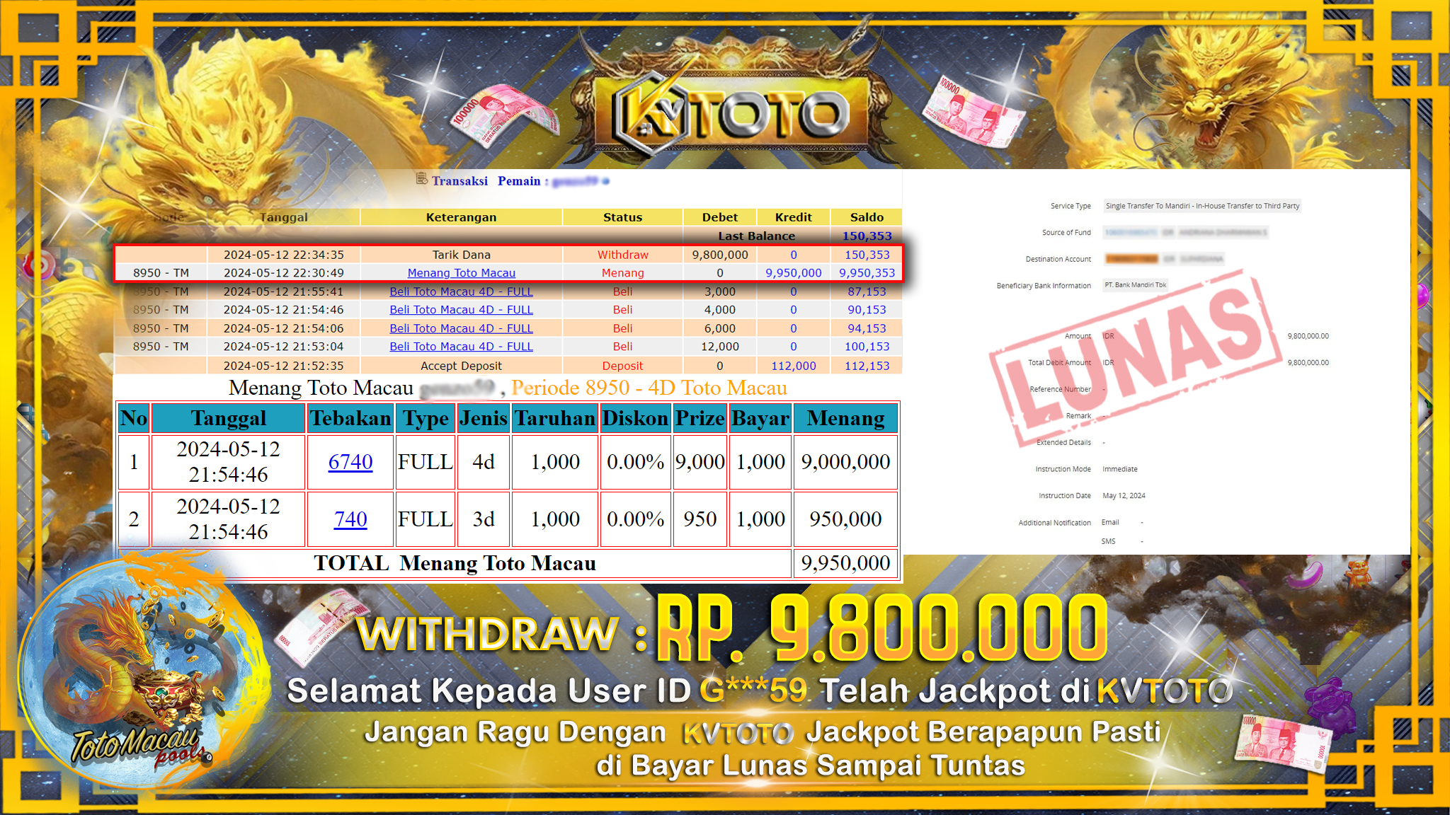✨ JACKPOT TOTO MACAU POOLS ✨