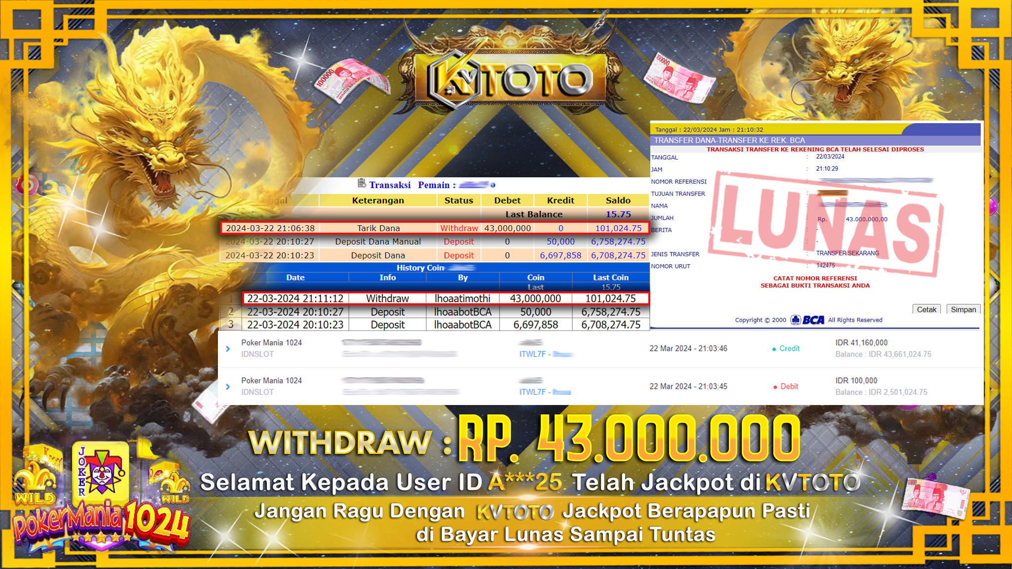 ✨ JACKPOT POKER MANIA 1024 ✨
