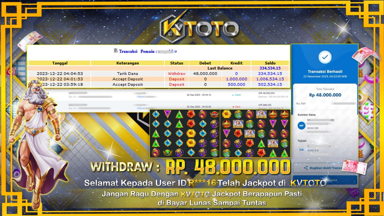 ✨ JACKPOT SLOT GATES OF OLYMPUS 1000 ✨