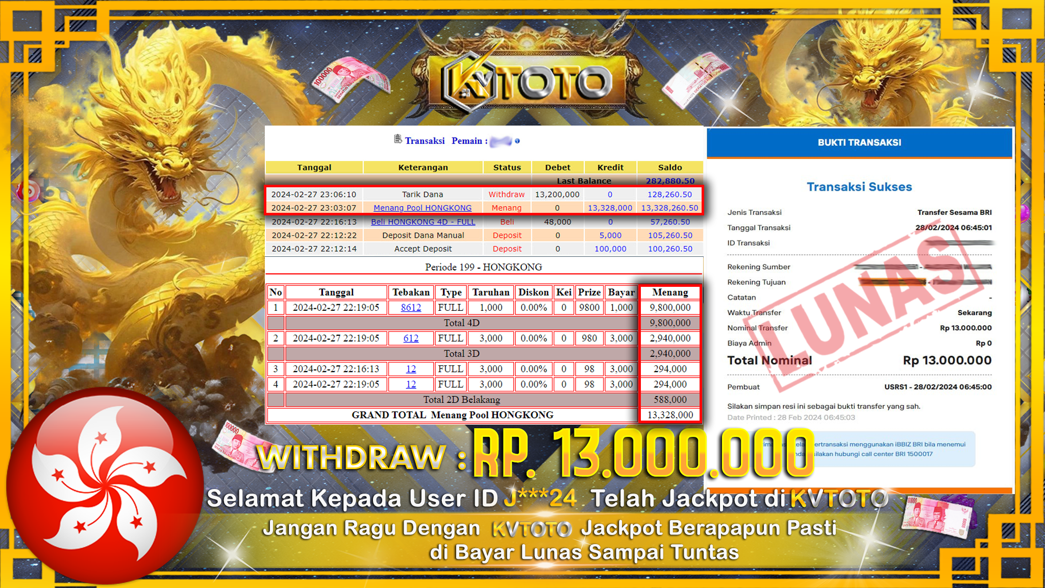 ✨ JACKPOT TOTO HONGKONG POOLS ✨