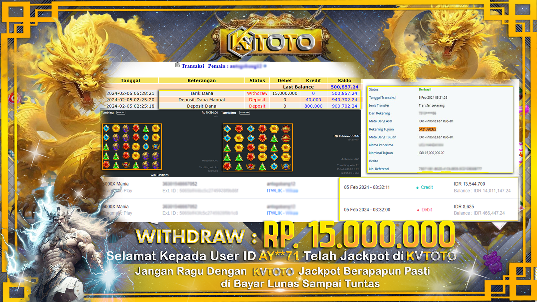 ✨ JACKPOT SLOT 5000X MANIA ✨